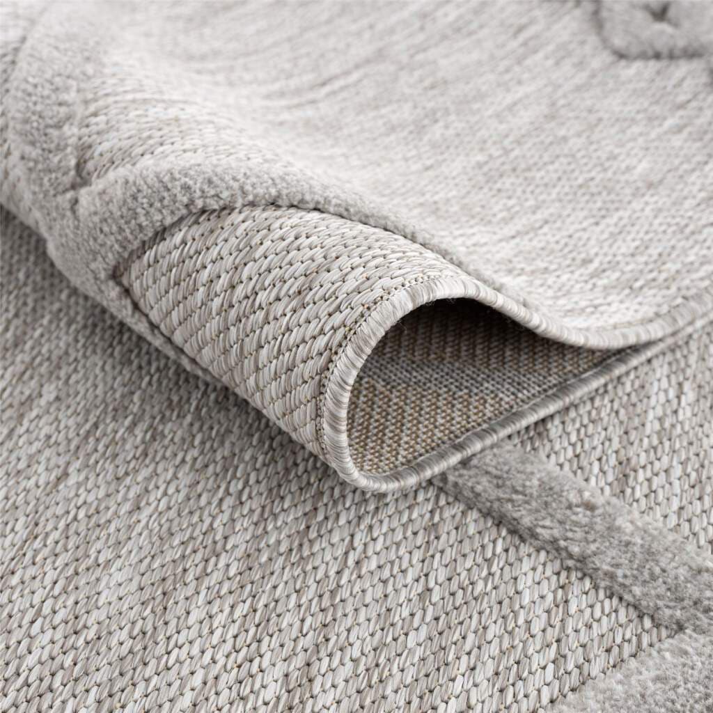 Carpet City Tapis »In-& Outdoorteppich Santorini 58578, 3D-Effekt, Raute-Optik« Rectangulaire 5 mm Höhe résistant aux intempéries et aux UV pour terrasse, balcon, cuisine, hall