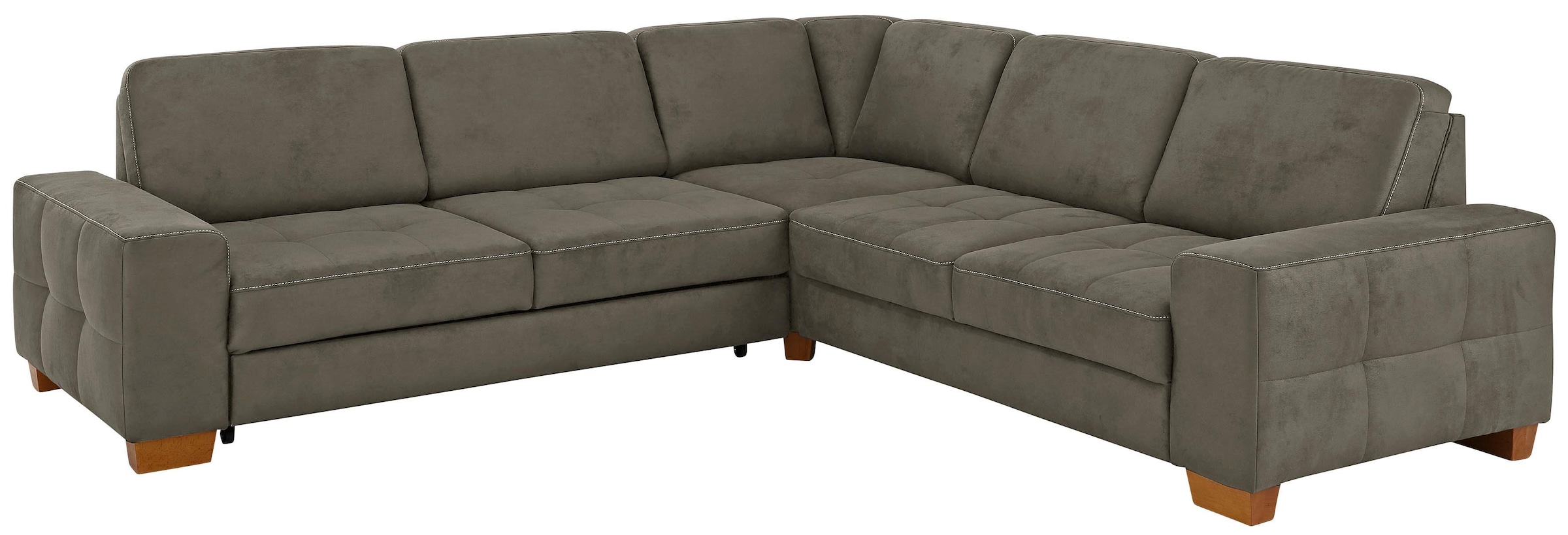 Image of Home affaire Ecksofa "Puccini L-Form" mit Federkern, Sitztiefenverstellung, Kontrastnaht
