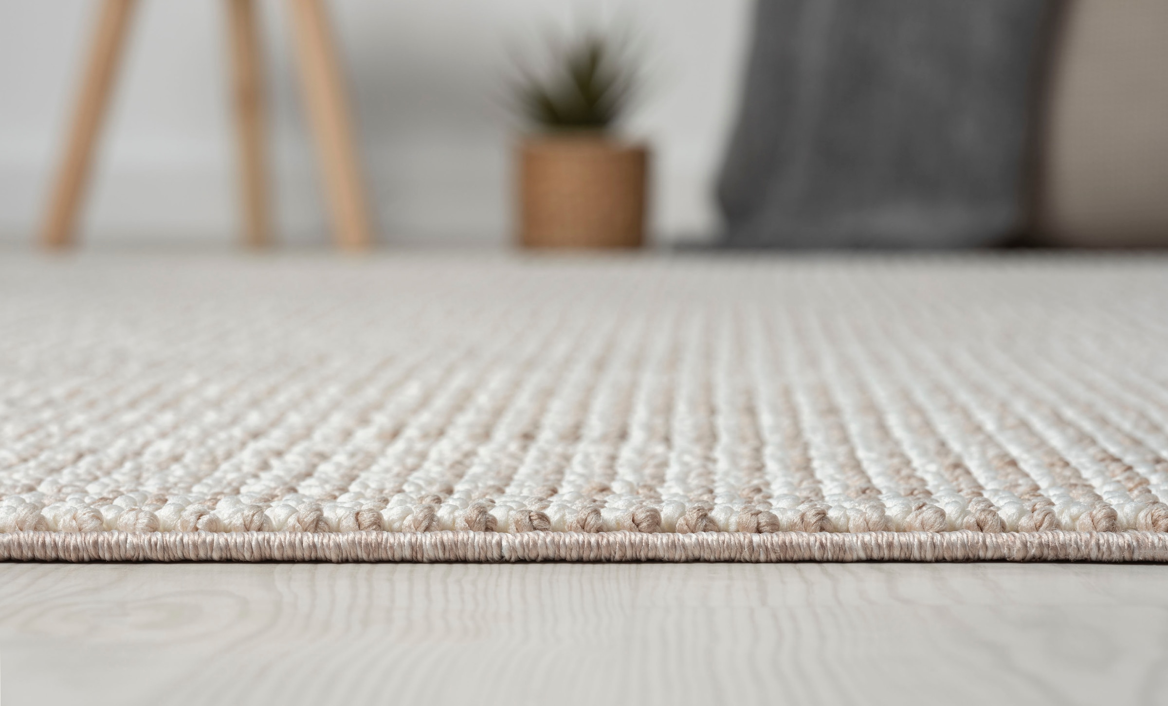 Myflair Möbel & Accessoires Teppich »Ava« rechteckig 7 mm Höhe Uni Farben, meliert, Sisal-Optik, auch in rund erhältlich, mit Fransen