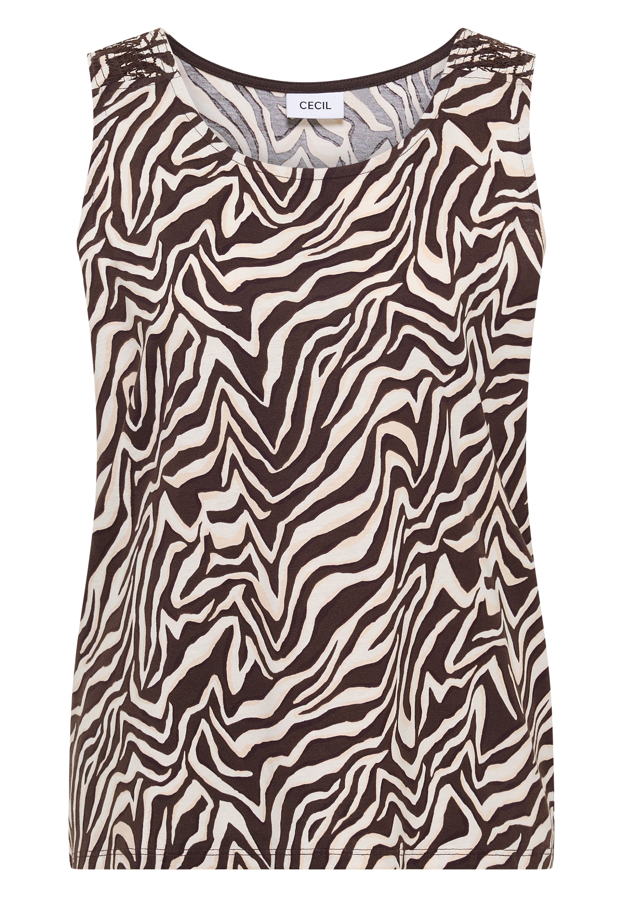 Cecil Haut de chemise top d’été, coton, avec détail smocké