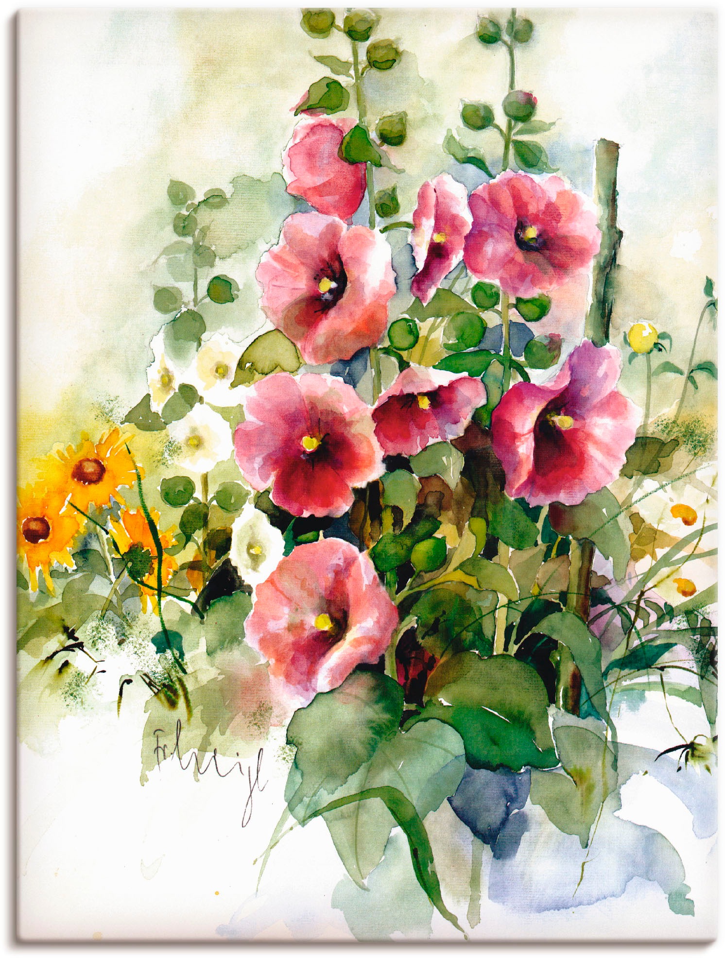 Image of Artland Wandbild »Blumen Zusammenstellung I«, Blumen, (1 St.), in vielen Grössen & Produktarten -Leinwandbild, Poster, Wandaufkleber / Wandtattoo auch für Badezimmer geeignet bei Ackermann Versand Schweiz