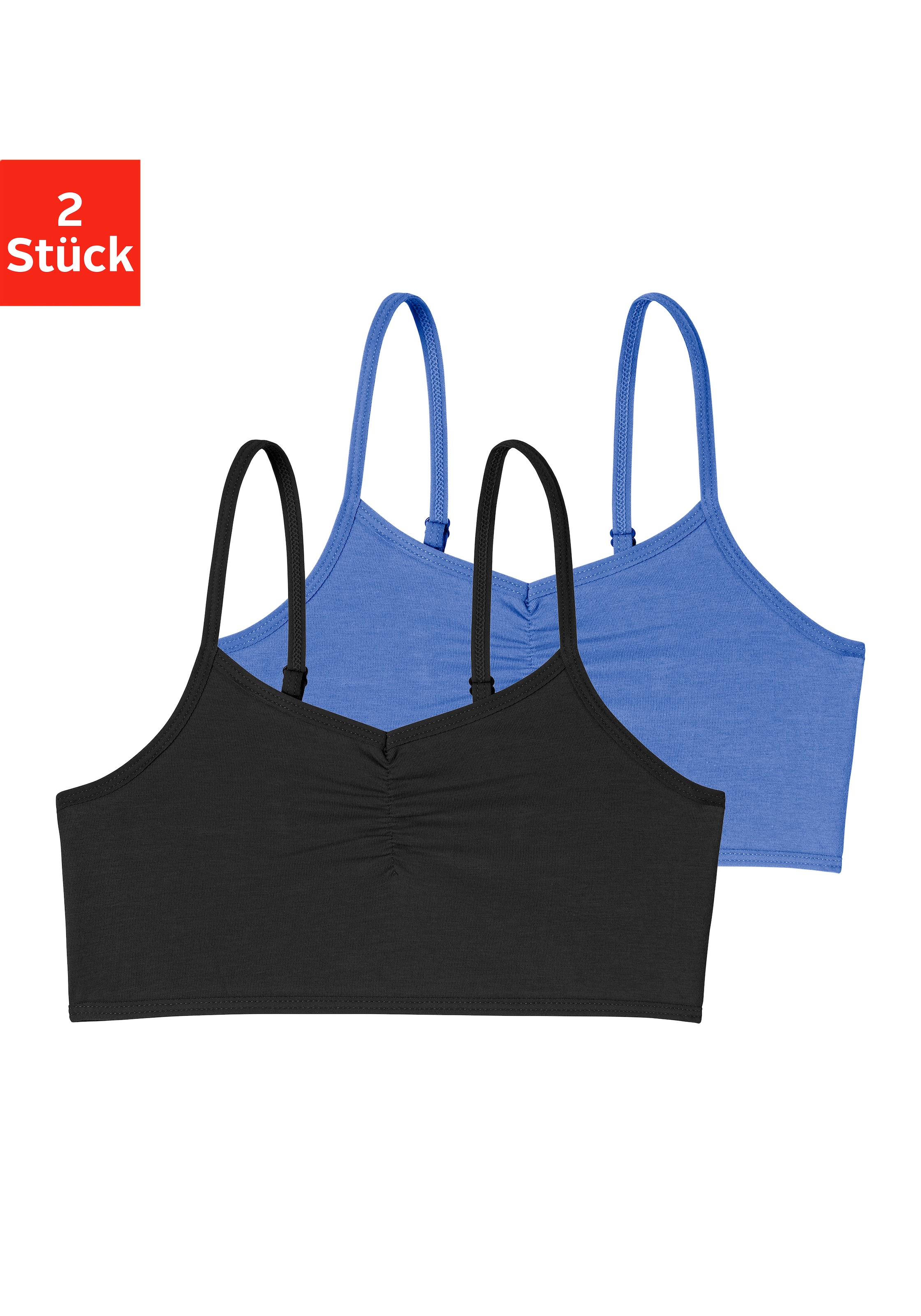 Image of Buffalo Bustier Packung, 2 mit verstellbaren Trägern, unifarben oder bedruckt