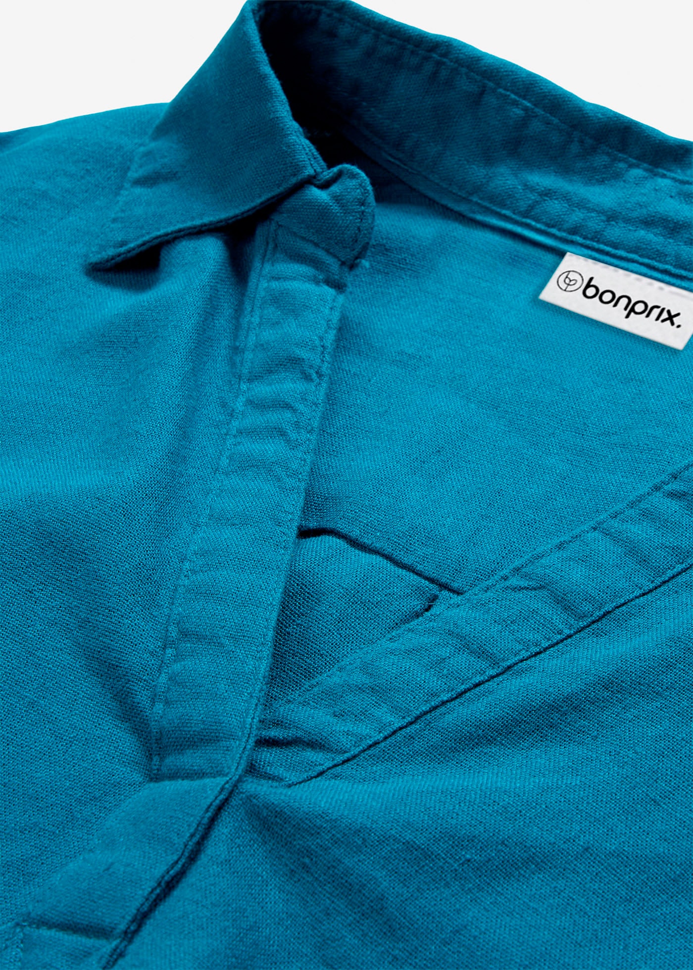 bonprix Blouse à manches longues »3/4-Arm Bluse mit Leinen« figurumspielende Passform, für vielseitige Alltagslooks