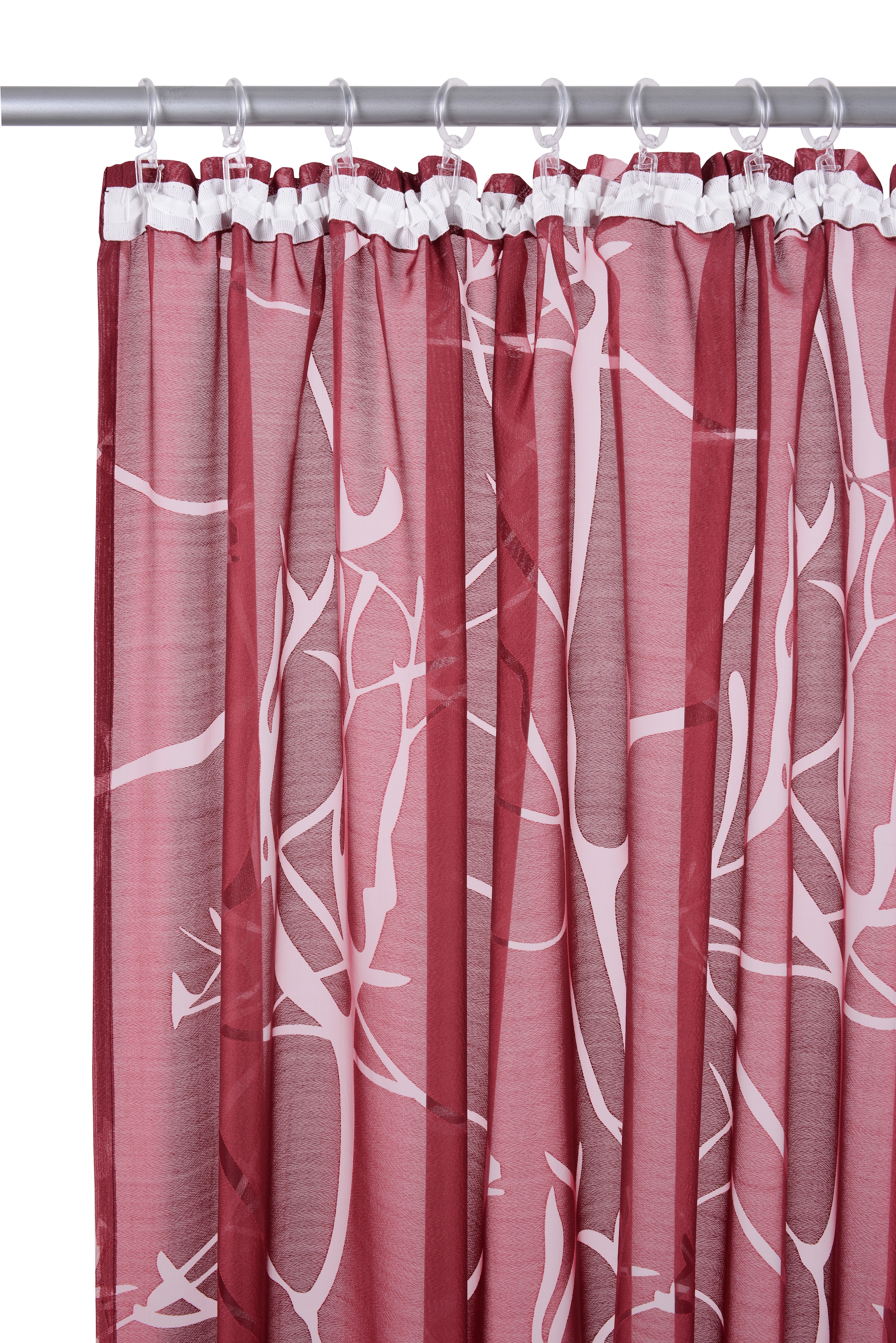 my home Gardine »Anna« Kräuselband 1 Stk. tlg. Viskose, Polyester, Äste-Motiv