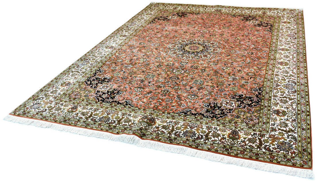 Image of Kayoom Seidenteppich »Kashan 22«, rechteckig, 10 mm Höhe, Einzelstück mit Zertifikat, Wohnzimmer bei Ackermann Versand Schweiz