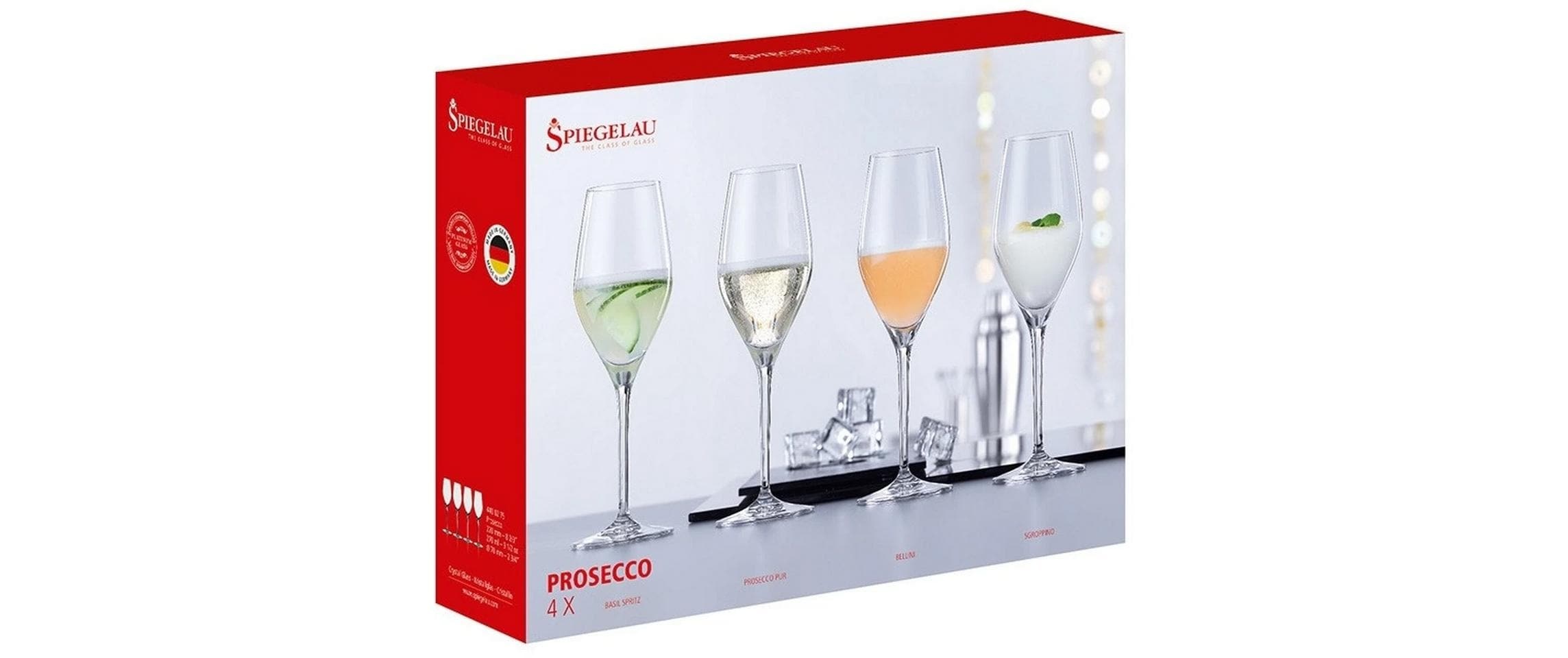 Eulenspiegel Sektglas "Spiegelau Sektglas Special 270 ml, 4 Stück, Transparent" Kristallklar