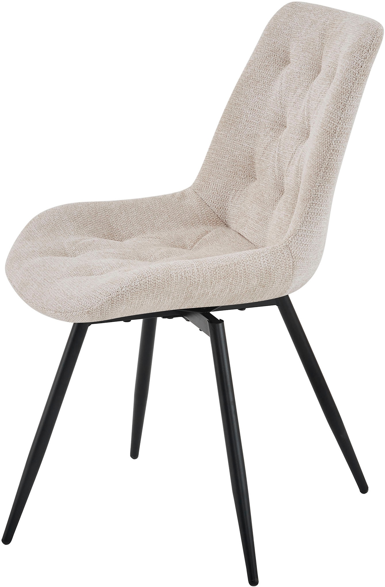 byLIVING Esszimmerstuhl »Aragon« (Set) 2 Stk.360 Grad drehbarer Stuhl, hochwertiger Webstoffbezug mit Steppung