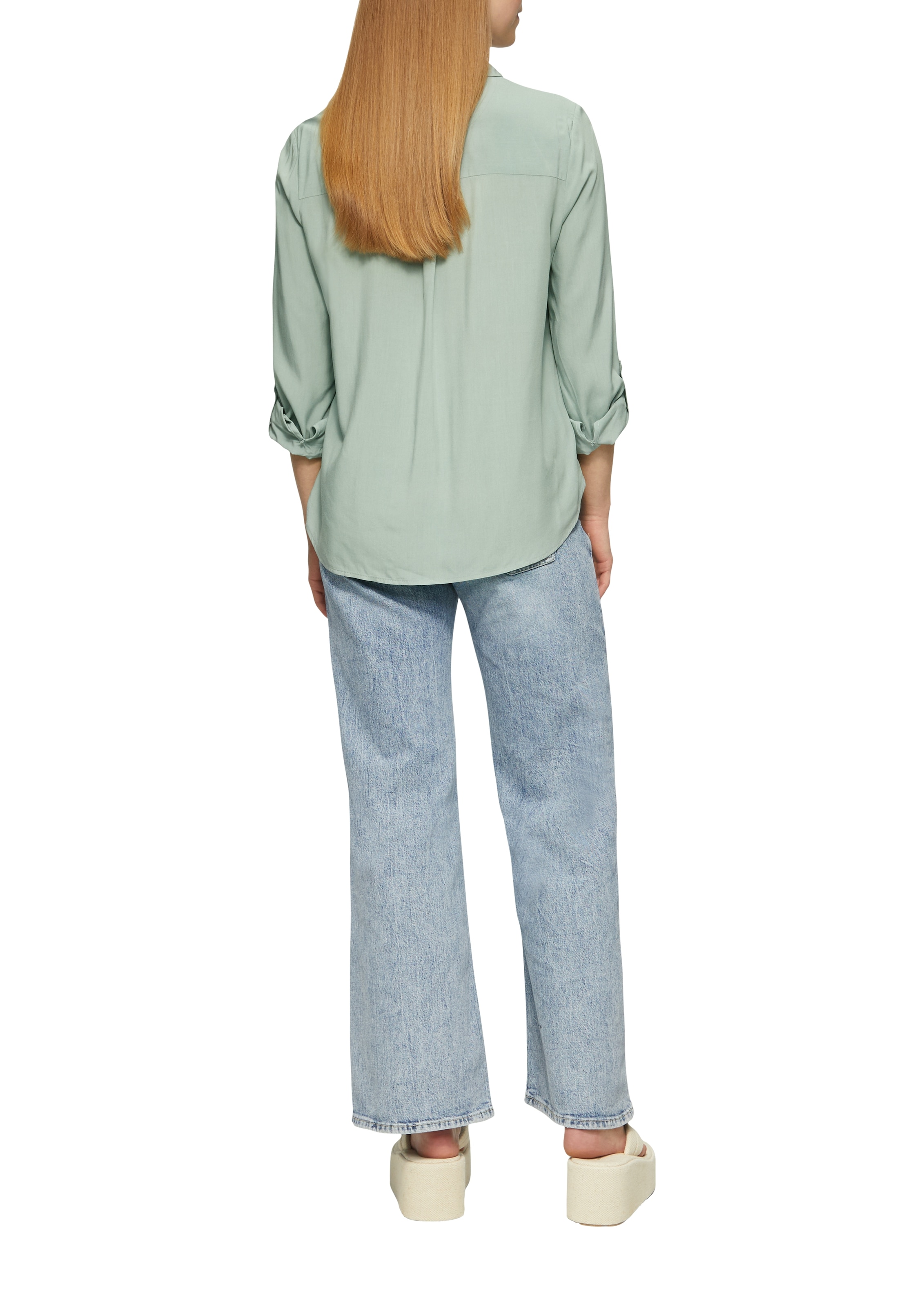 QS Hemdbluse mit Turn-Up Ärmeln