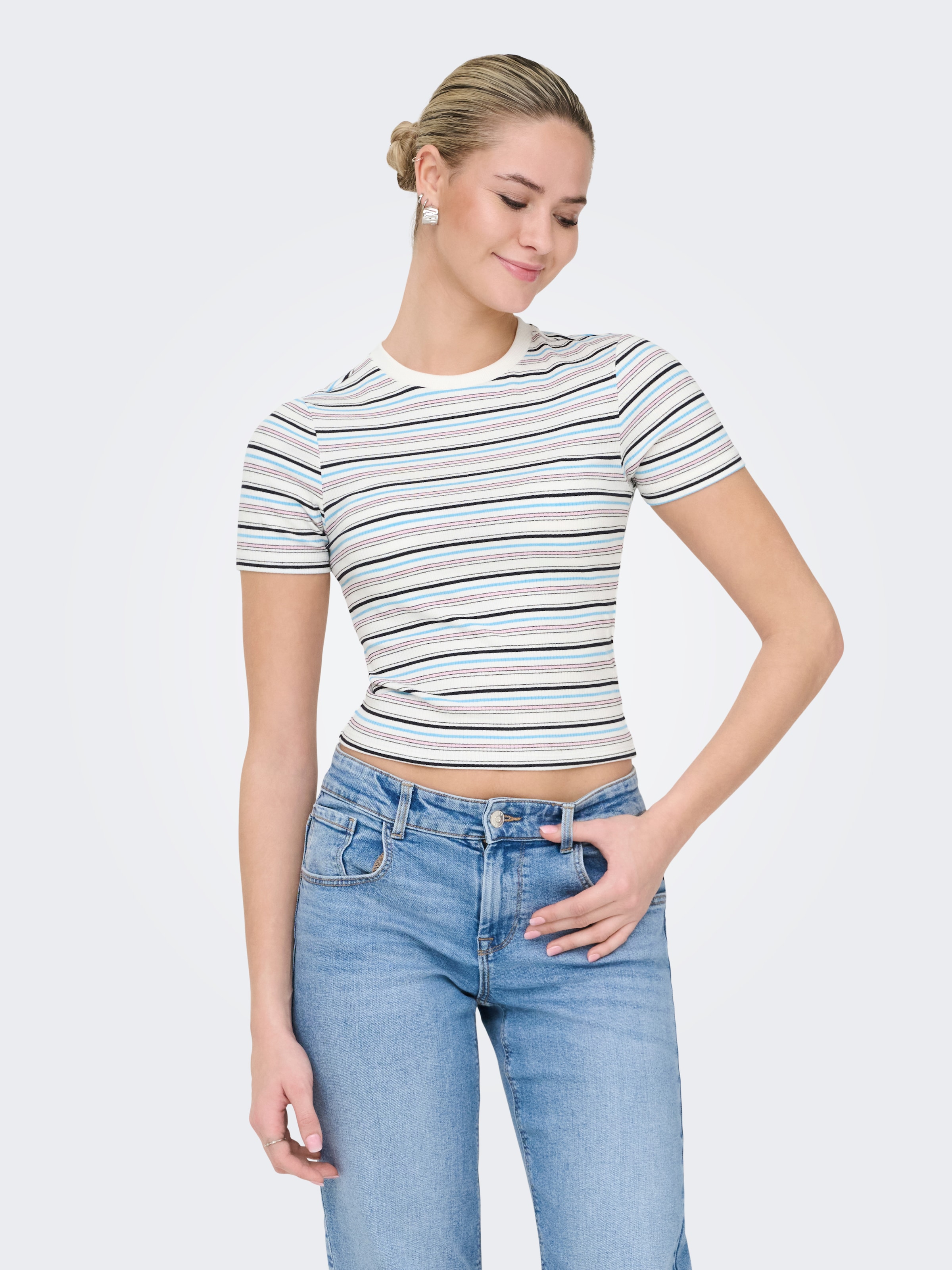 Image of ONLY Kurzarmshirt "ONLLUPE S/S STRIPE TEE JRS"