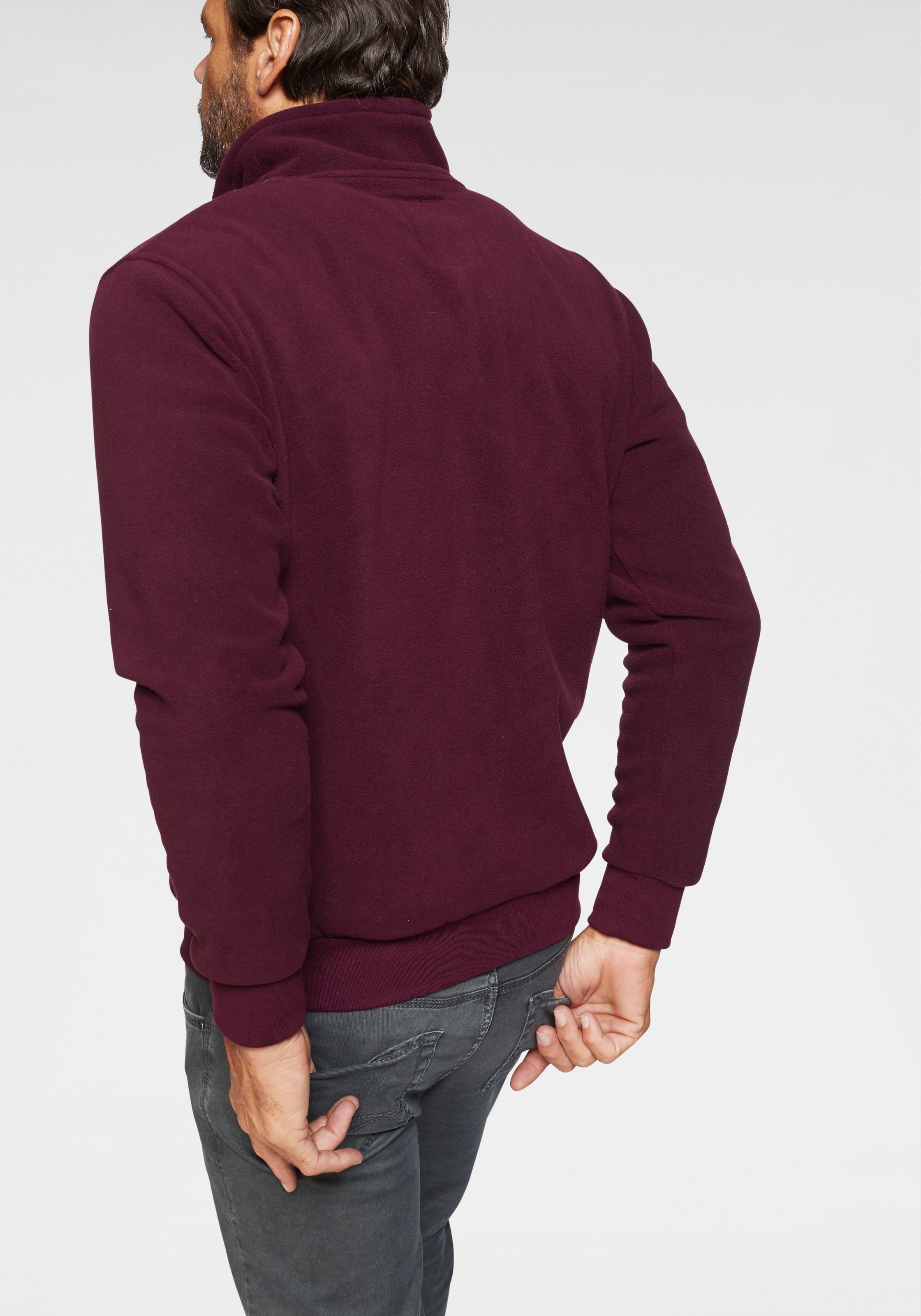 Mans World Fleecepullover, für die Übergangszeit aus Fleece, schnelltrocknend