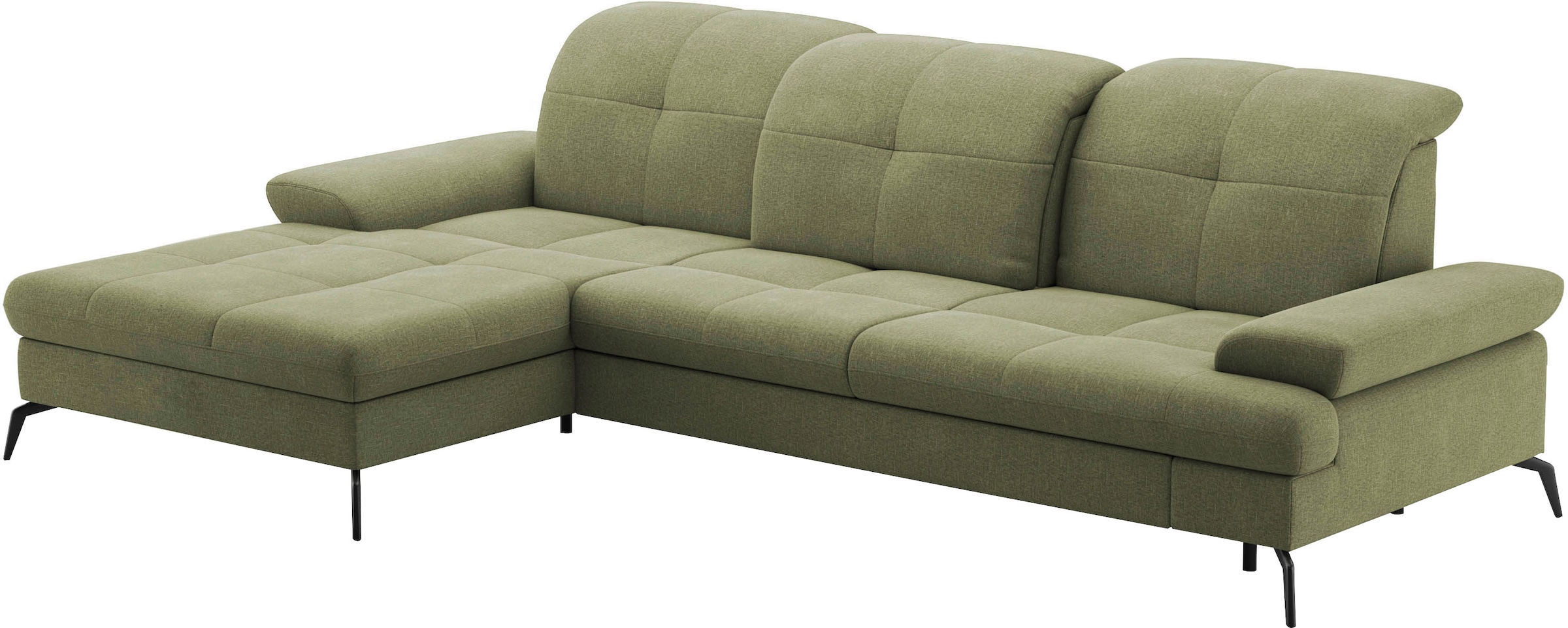 sit&more Ecksofa »Amica, L-Form, inkl. Sitztiefenverstellung & Armteilverstellung«, wahlweise mit Bettfunktion, Bettkasten und Kopfteilverstellung