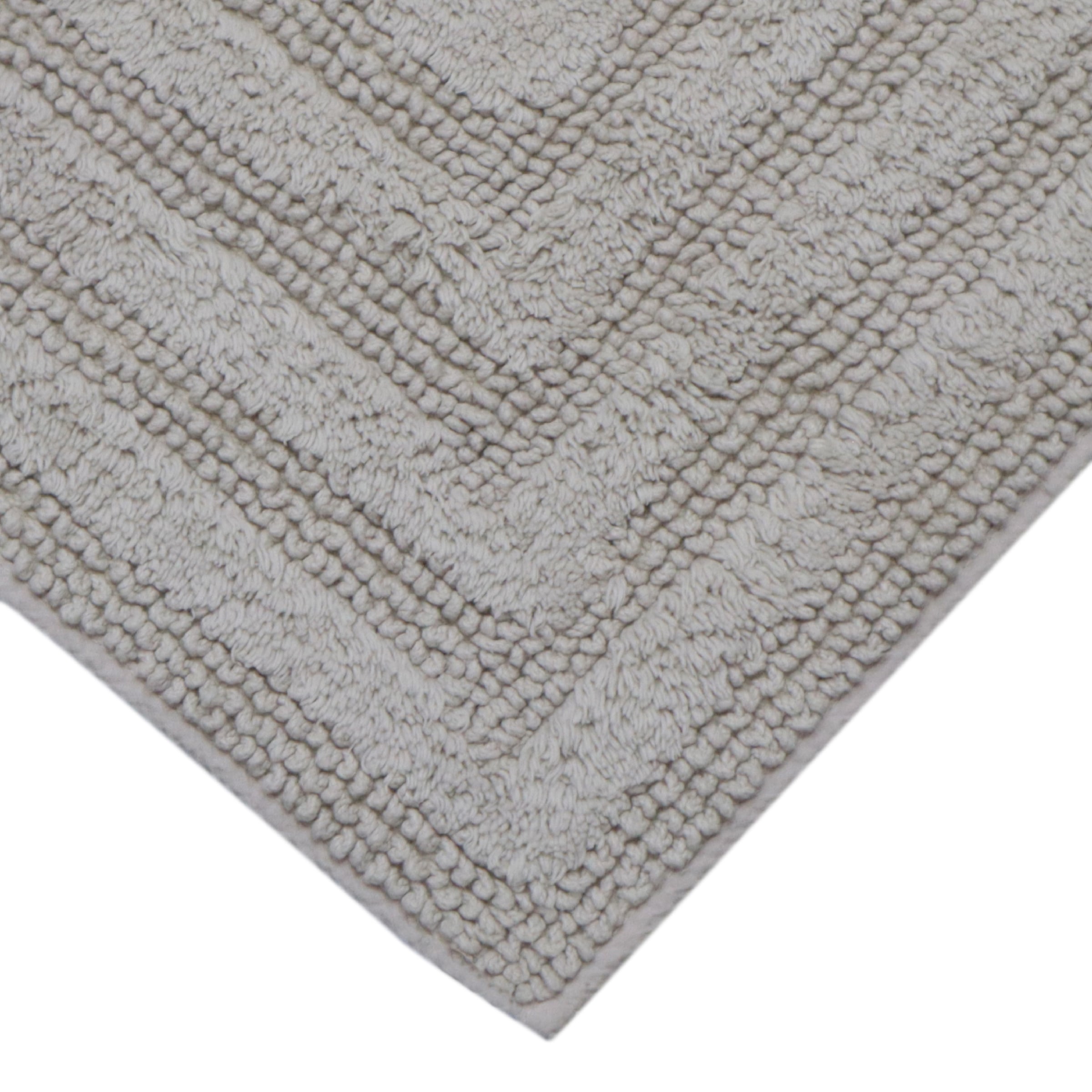 my home Badematte »Inga, Rahmen, Badvorleger, Badezimmer Teppich«, beidseitig nutzbar-fussbodenheizungsgeeignet-strapazierfähig, 100% Baumwolle, Hoch-Tief-Effekt, weich, trocknergeeignet
