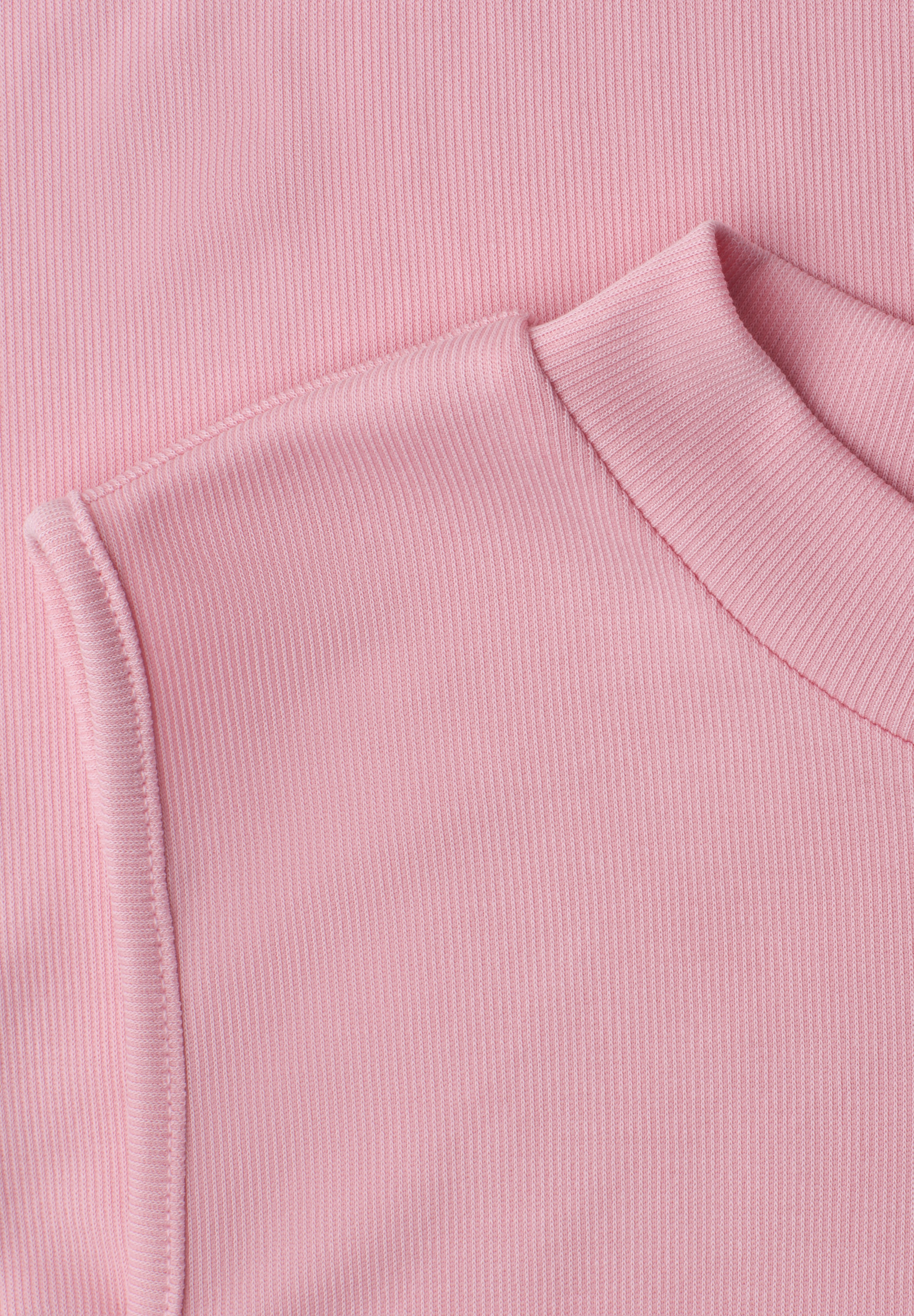 STREET ONE Shirttop Sommer-Top im Silk-Look mit Turtle Neck