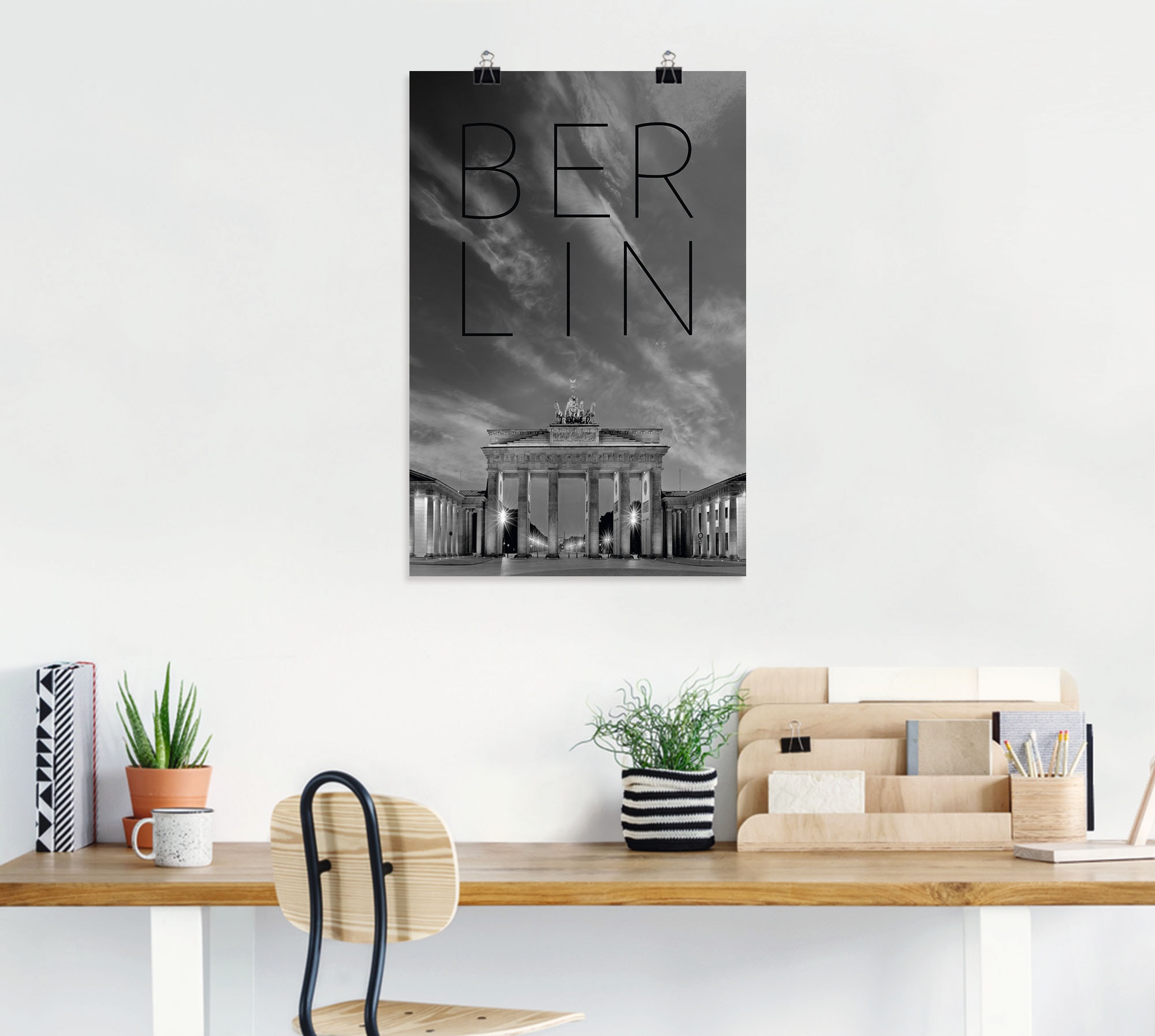 Artland Wandbild »Brandenburger Tor in Berlin«, Berlin, (1 St.), als Poster, Wandaufkleber in verschied. Grössen