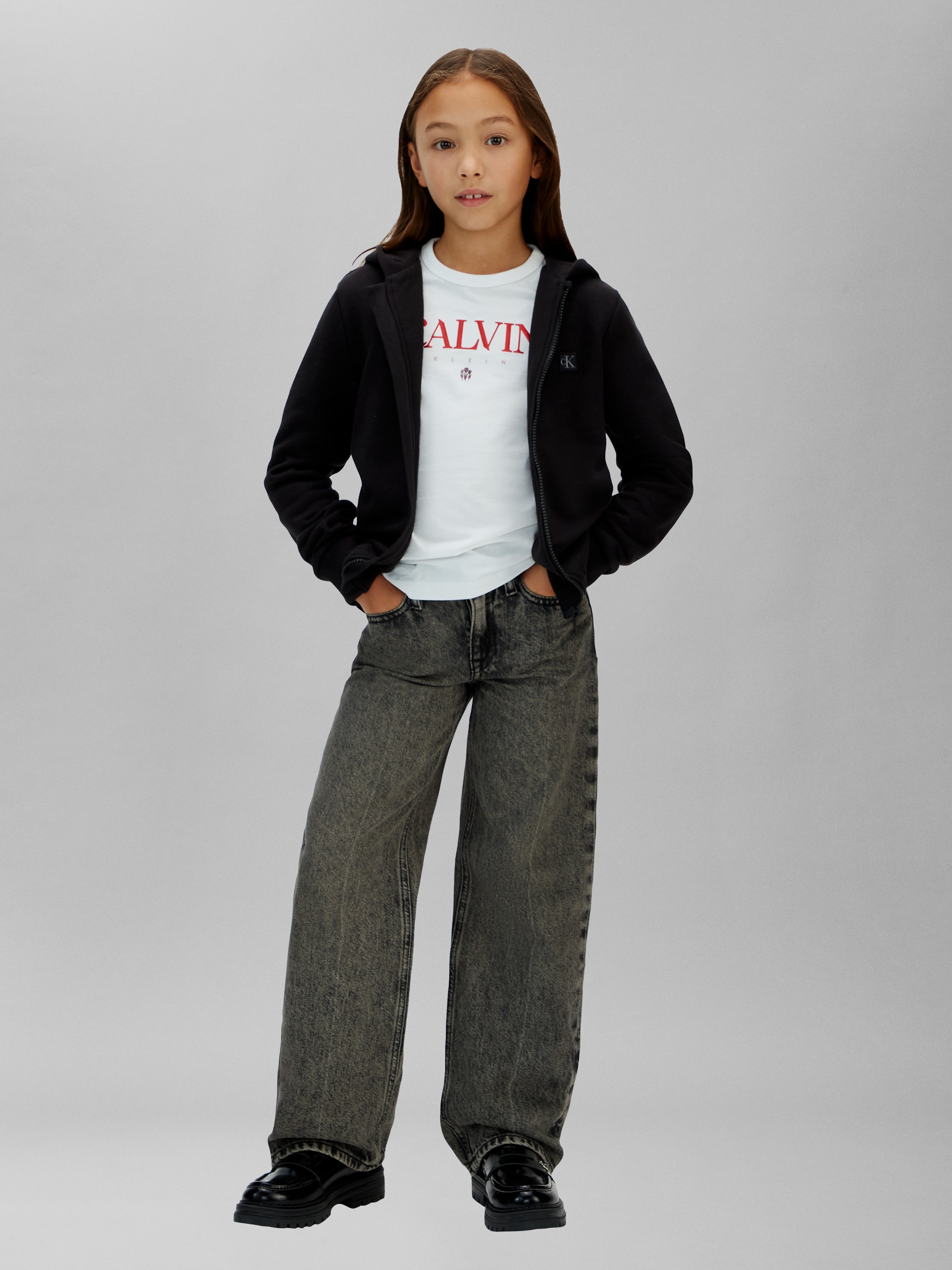 Calvin Klein Jeans Sweat à capuche »MINI BADGE ZIP-THROUGH« avec badge logo