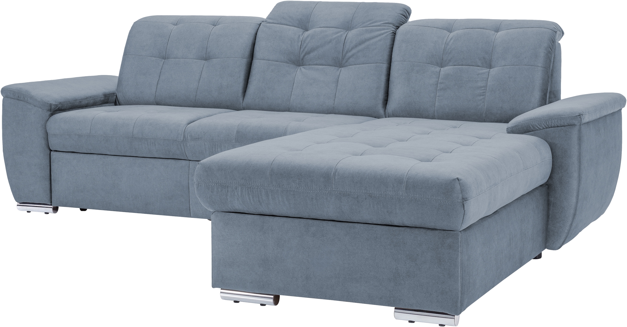 exxpo - sofa fashion Ecksofa »Derby Inkl. Kopfteilverstellung, wahlw. Bett & Bettkasten, L-Form«, EXTRA an Komfort zum Relaxen, Entspannen und Wohlfühlen