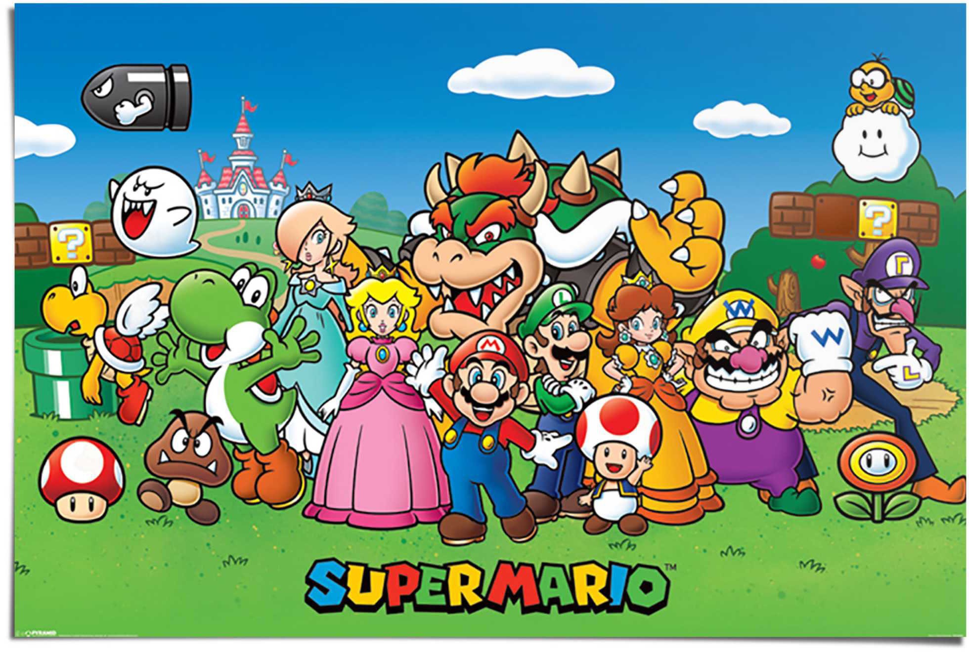 Image of Reinders! Poster »Poster Super Mario«, Comic, (1 St.) bei Ackermann Versand Schweiz