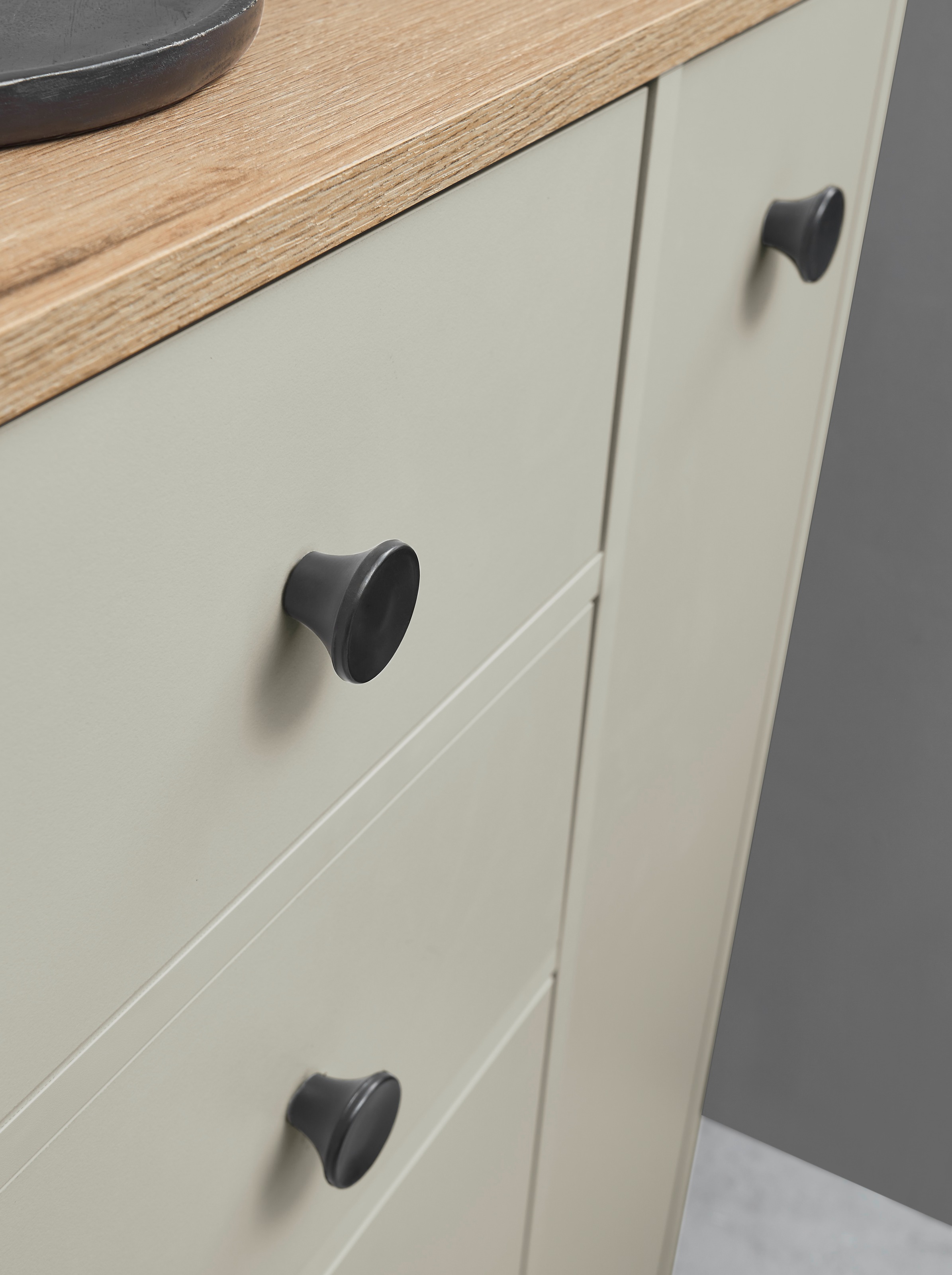 BASIC by Balculina Armoire sous lavabo »Linea« 1 cuis tlg. Largeur 60cm, pieds profilés en U, extension sous plan