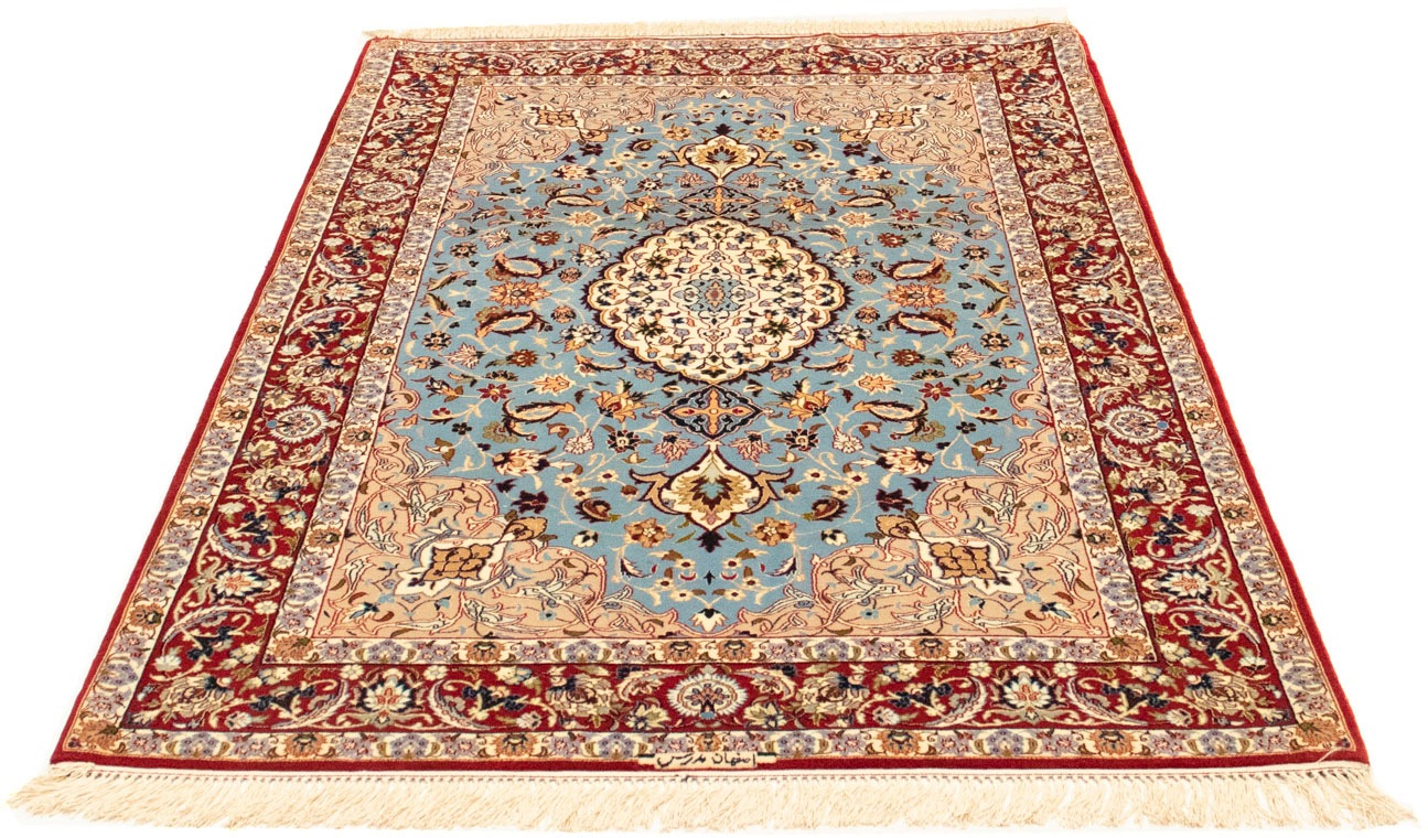 Image of morgenland Teppich »Isfahan Teppich handgeknüpft hellblau«, rechteckig, 7 mm Höhe, handgeknüpft bei Ackermann Versand Schweiz