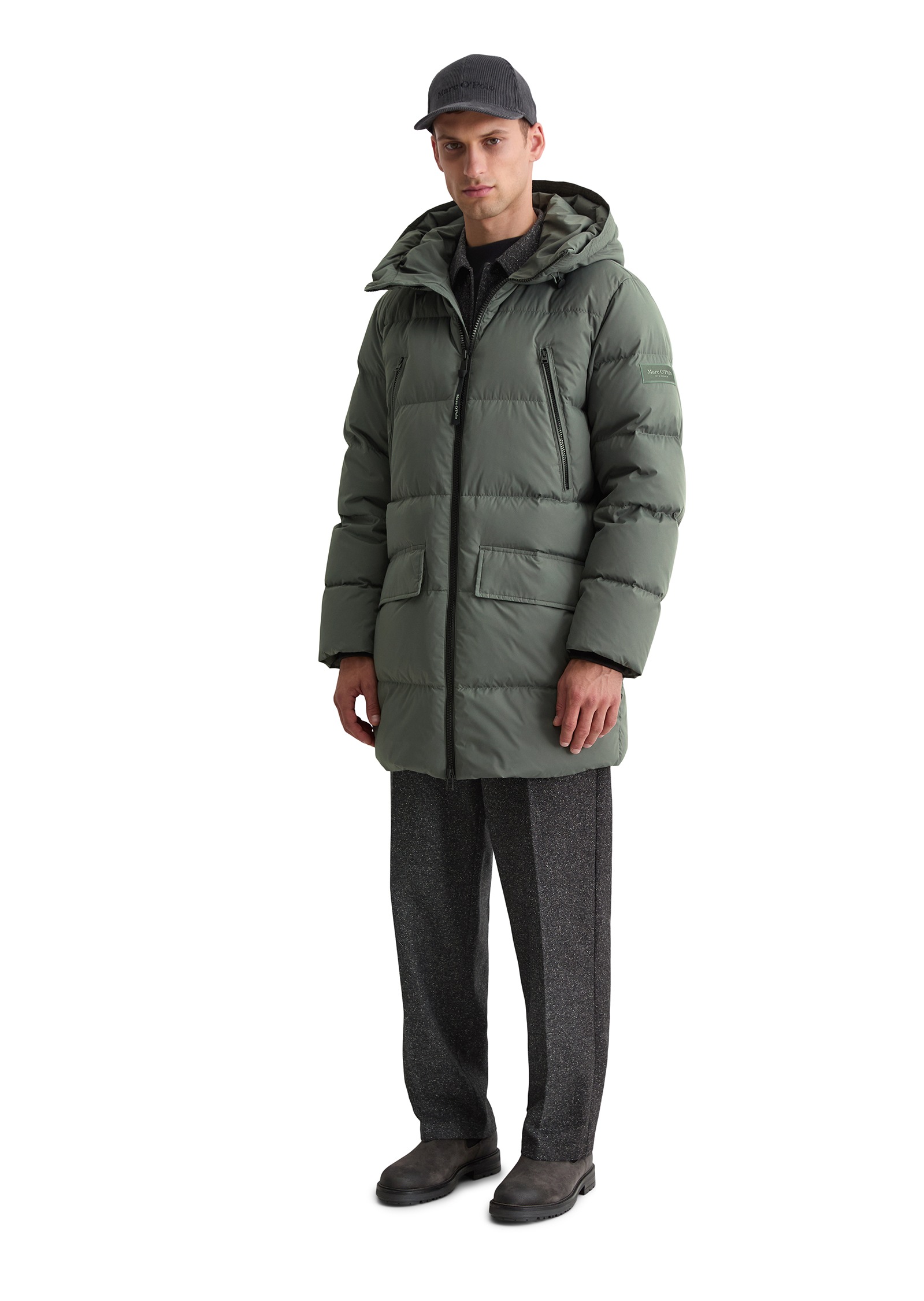 Marc O'Polo Doudoune mit Kapuze Pufferjacke, regular fit, eingesetzte, elastische Ärmelabschlüsse