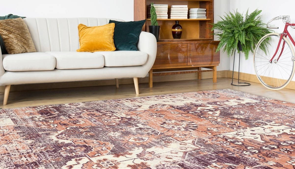 Image of calo-deluxe Teppich "Emin 900" rechteckig 10 mm Höhe reine Baumwolle, Wohnzimmer
