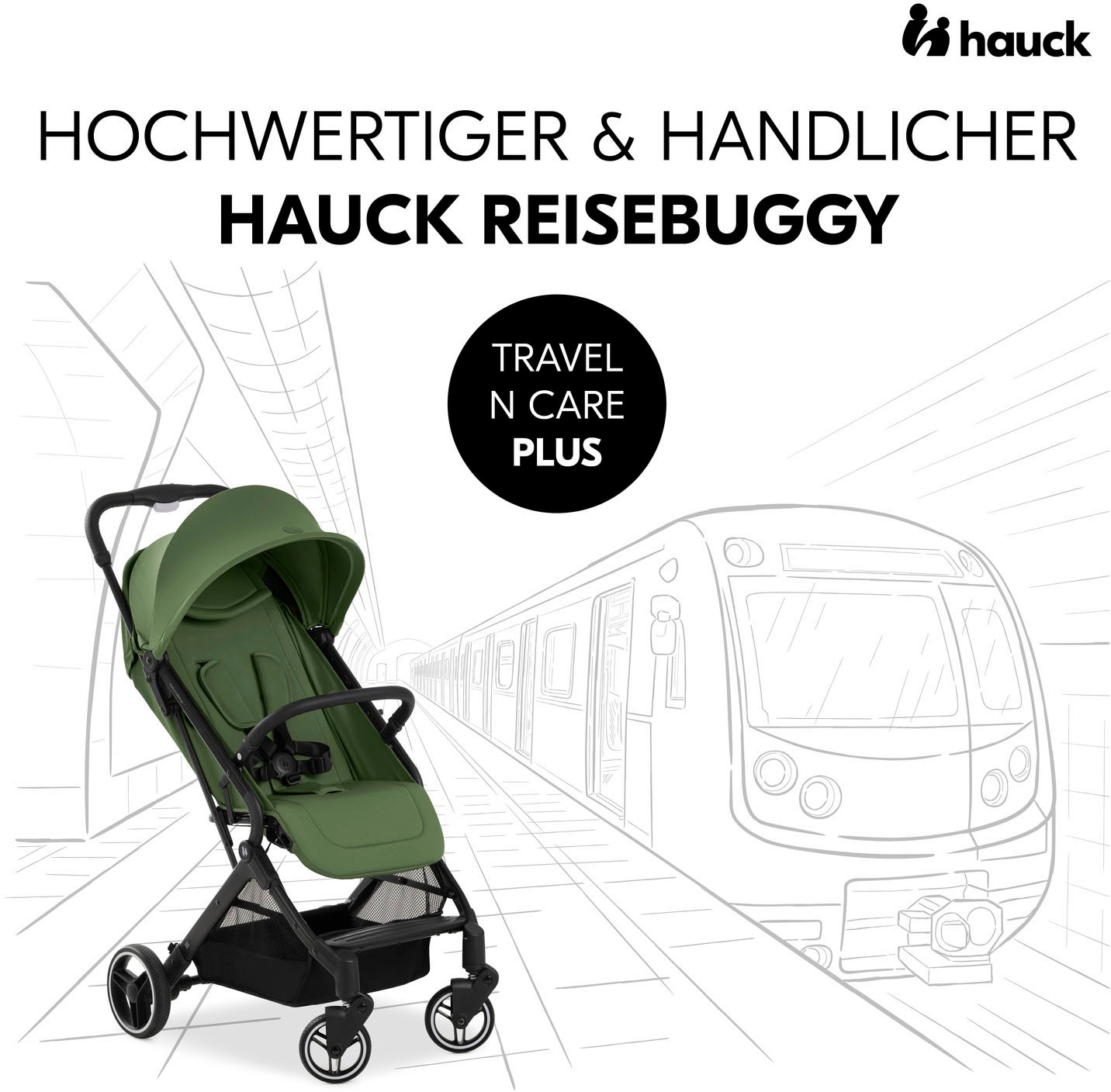 Hauck Poussette pour enfants »Travel N Care Plus Buggy, green« 22 kilos