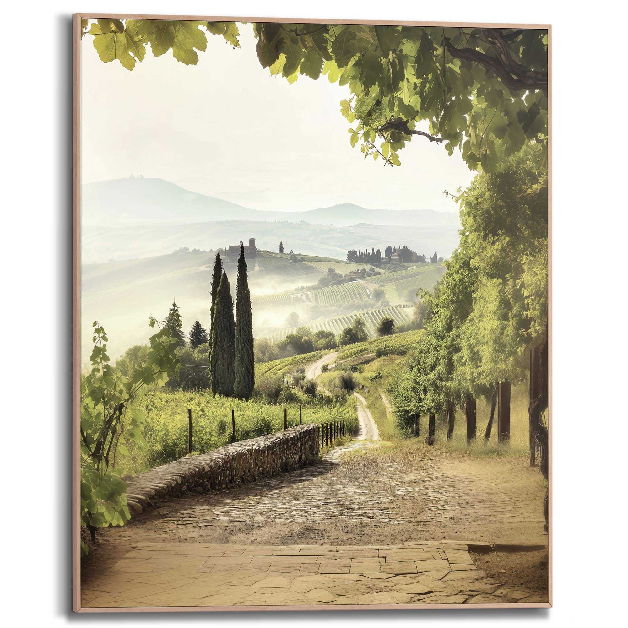 Image of Reinders Poster "Toskana Vibes" Wohnzimmer - Weingärten - Grün - MDF - Landschaften - 40x50 cm