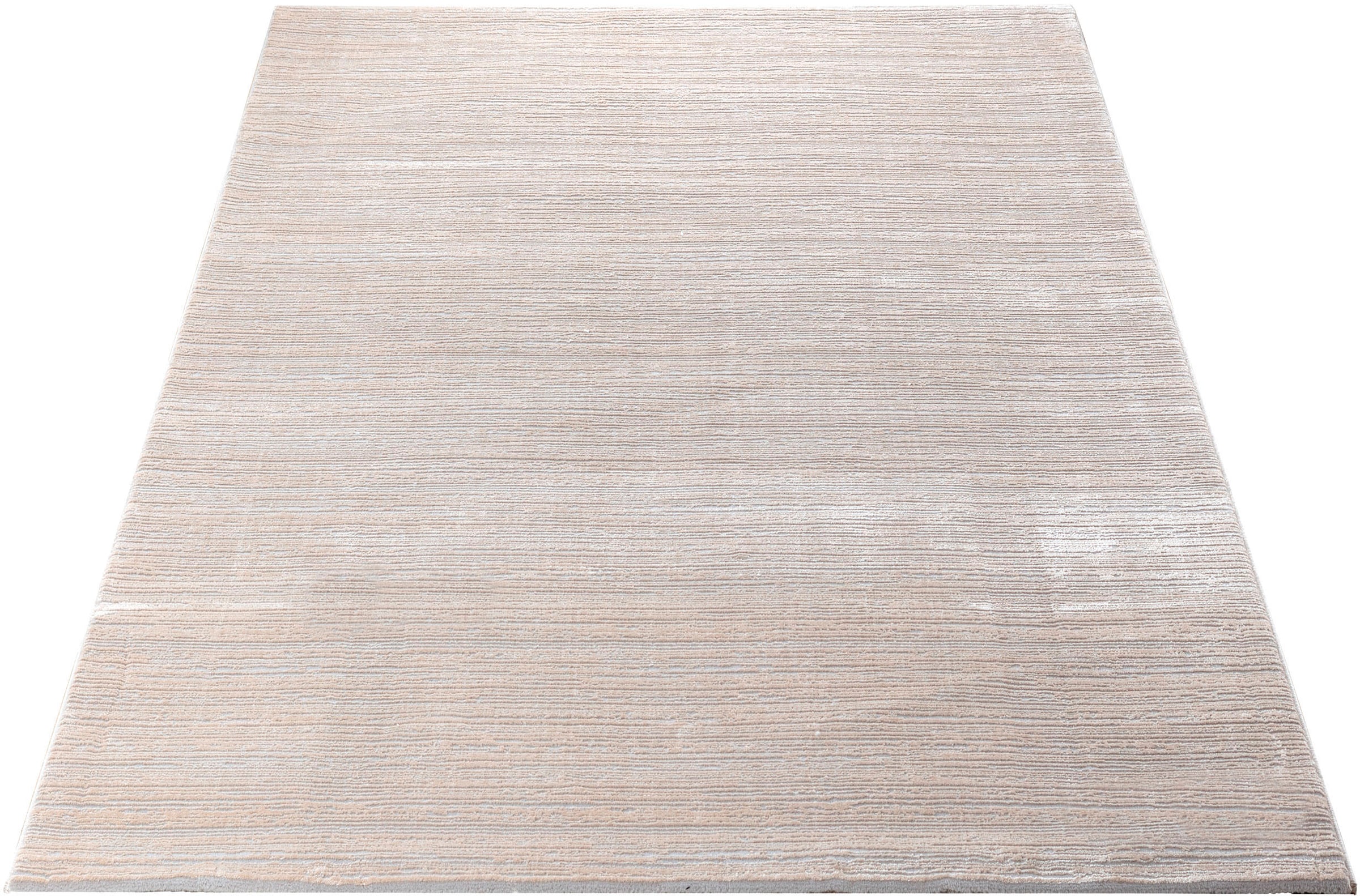Sehrazat Teppich Kurzflorteppich mit dezentem Verarbeitung »Lima«, Glanz, hochwertige kaufen bequem rechteckig