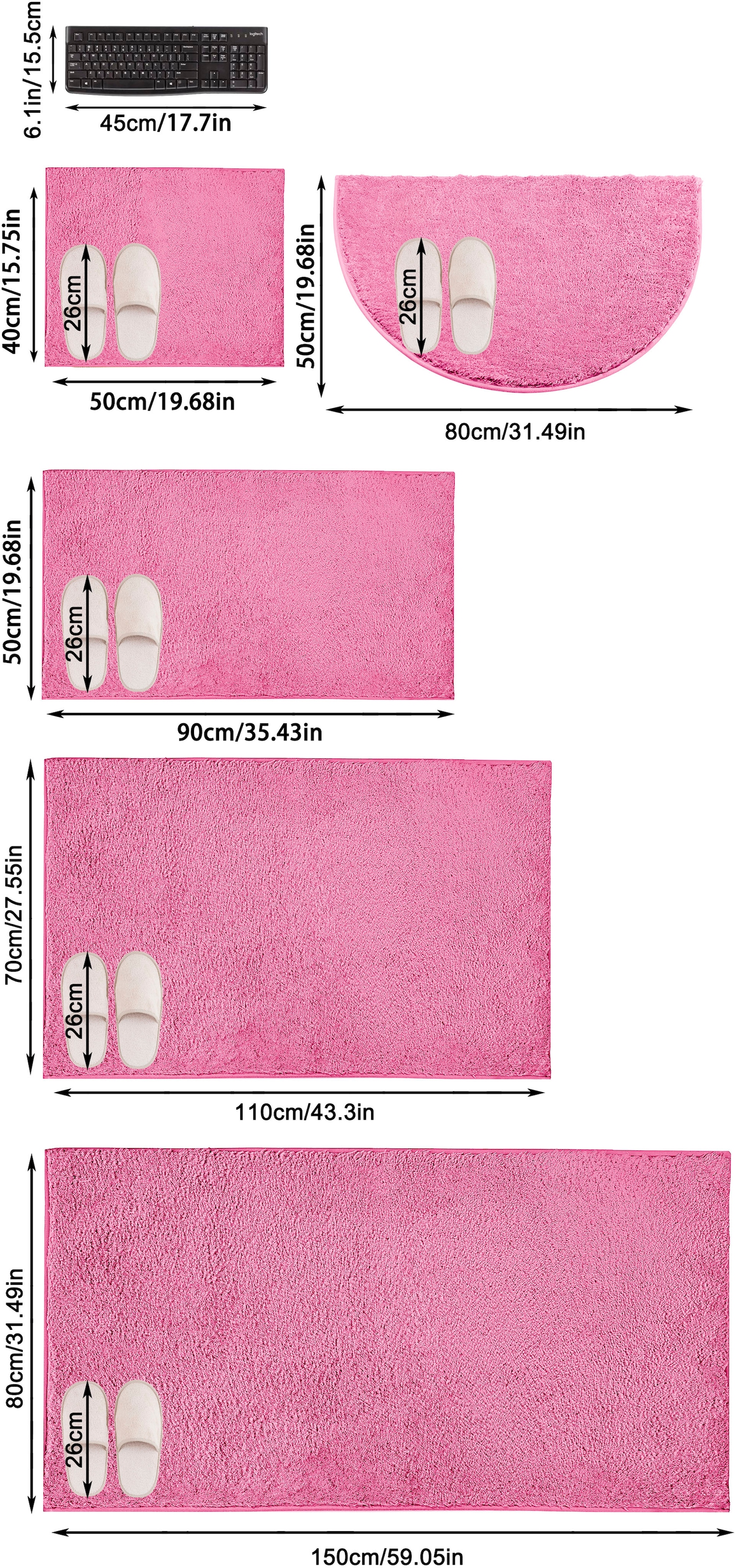 my home Badematte »Juna, Badteppich«, rutschhemmend beschichtet, fussbodenheizungsgeeignet-strapazierfähig, besonders weich, Badematten, unifarben