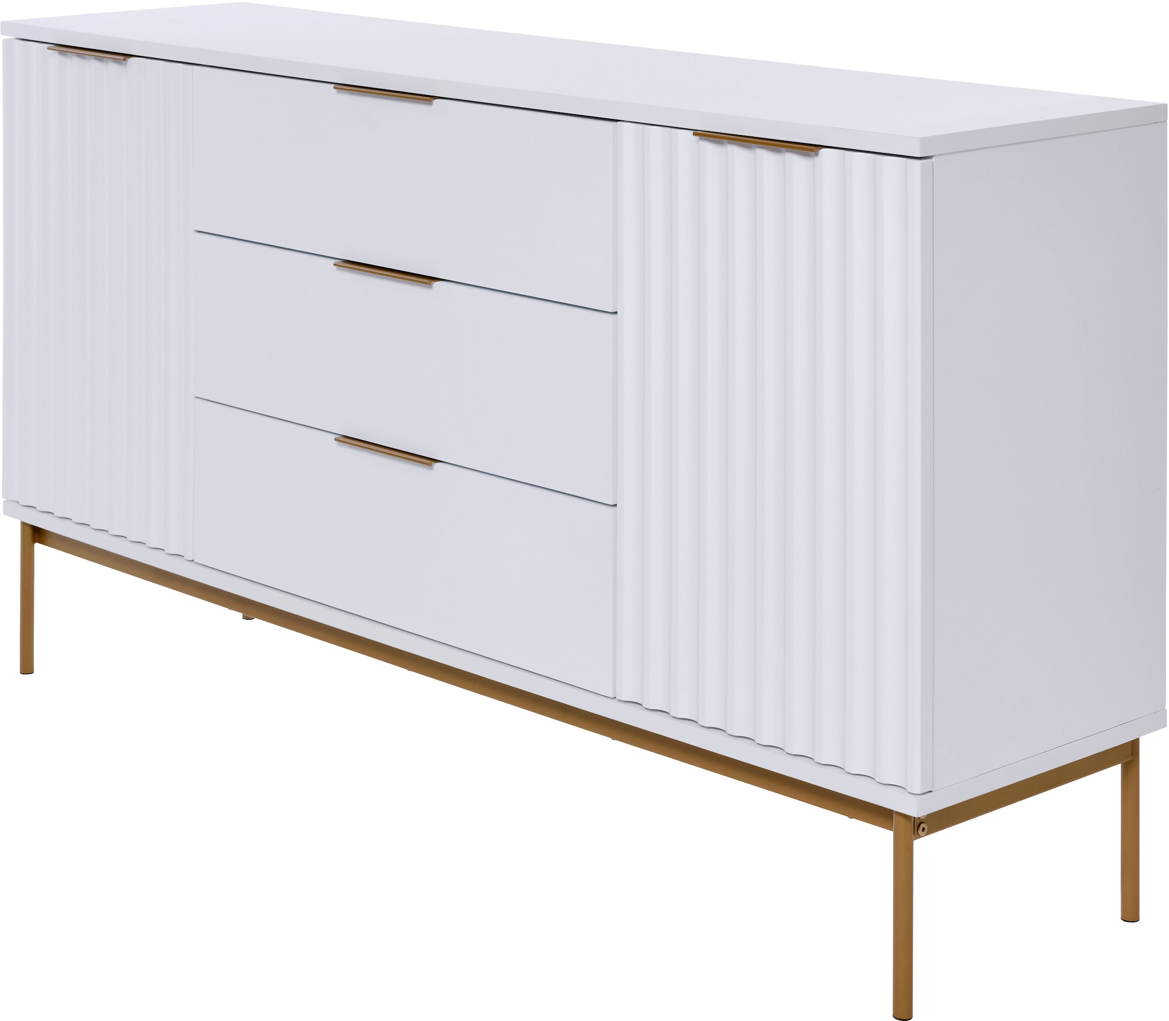 Jahnke Sideboard »CARVE SB 150« 1 Stk. tlg. Sideboard, raffiniertes Design, edler Gold-Look, Breite 150 cm