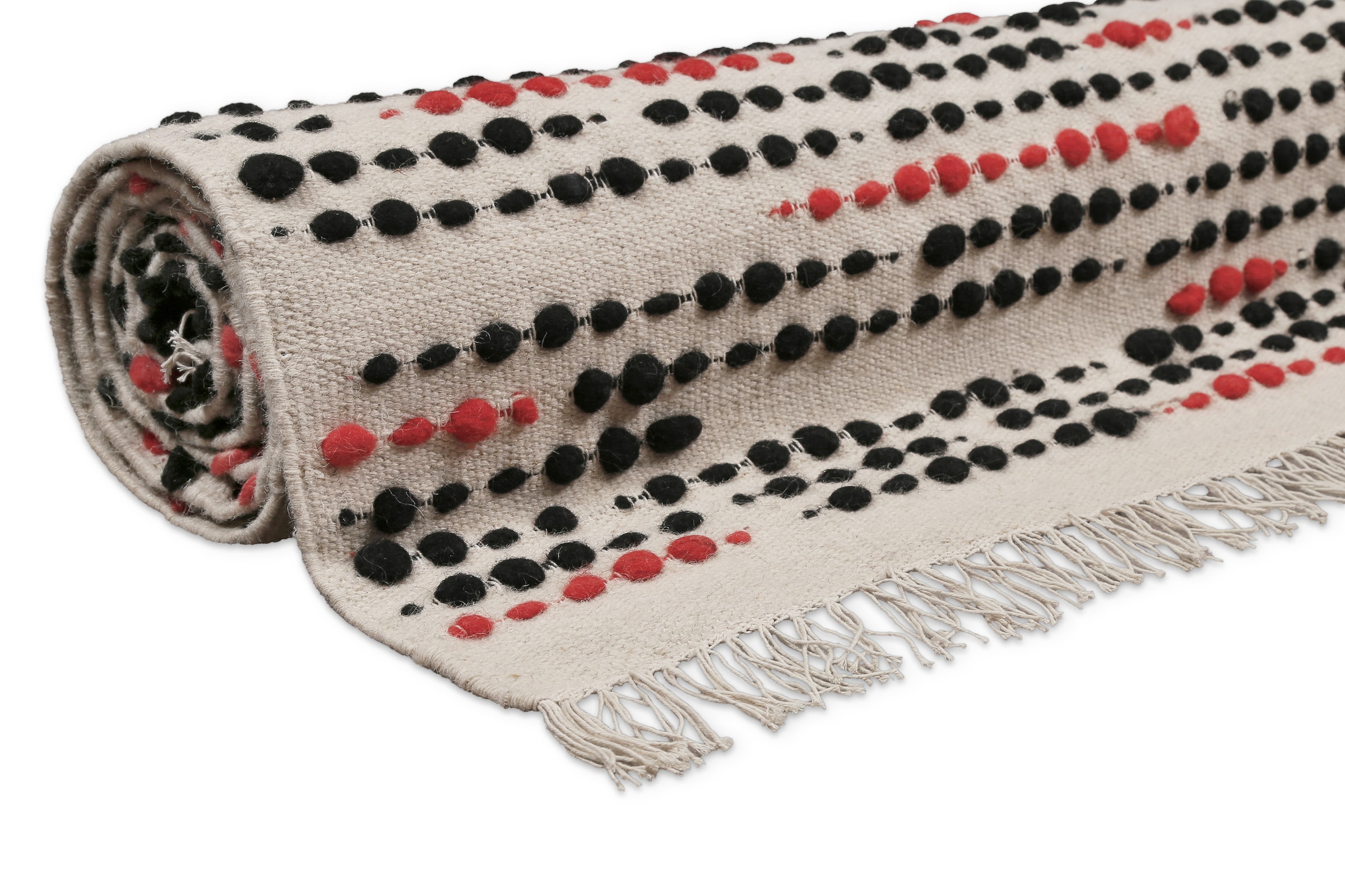 Wecon home Tapis »London Red« Rectangulaire 11 mm Höhe handgewebt, robust, strapazierfähig, skandinavisch, Naturfaser