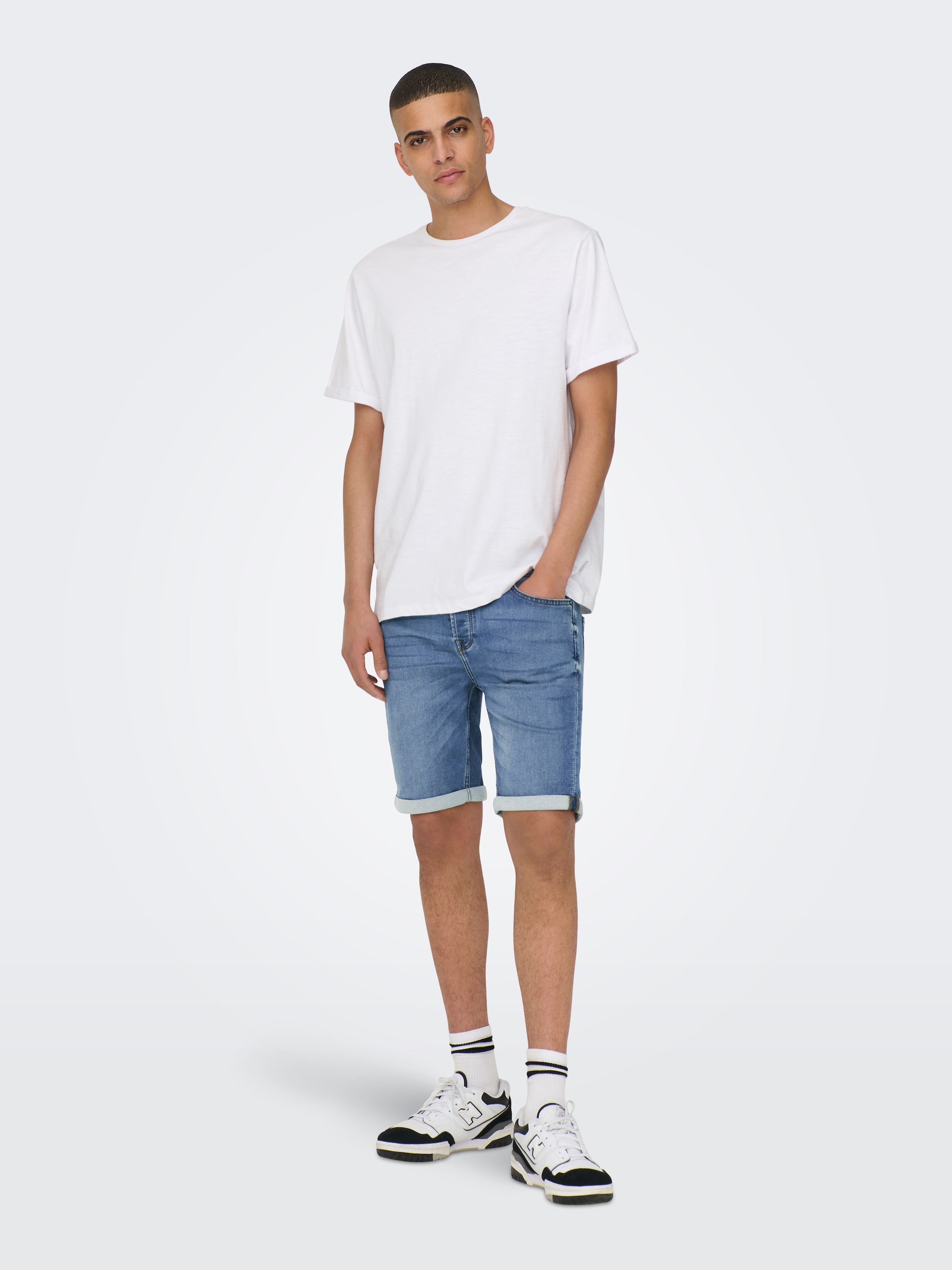 ONLY & SONS Jeansshorts »ONSPLY LIGHT BLUE 5189 SHORTS DNM NOOS«