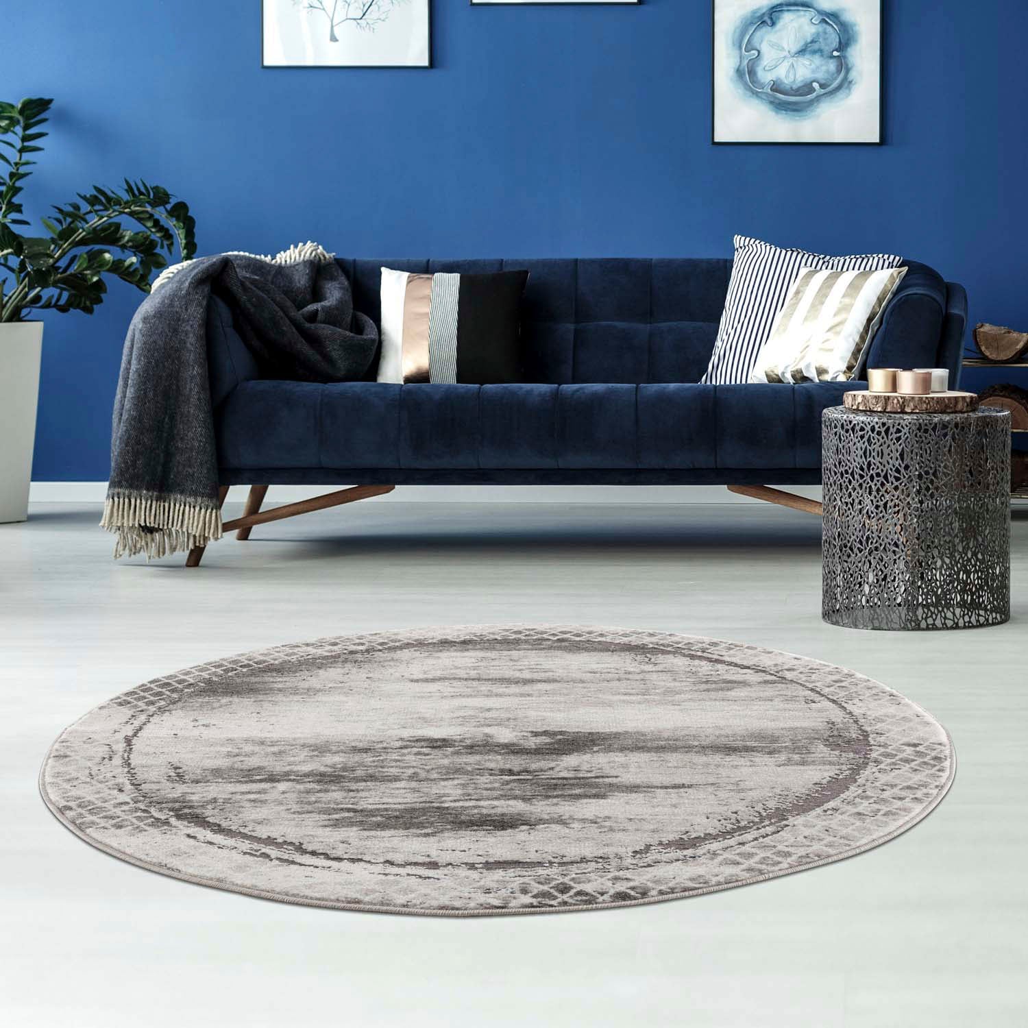 Image of Carpet City Teppich "Noa 9332" rund 11 mm Höhe Kurzflor, Modern, Weicher For, Pflegeleicht