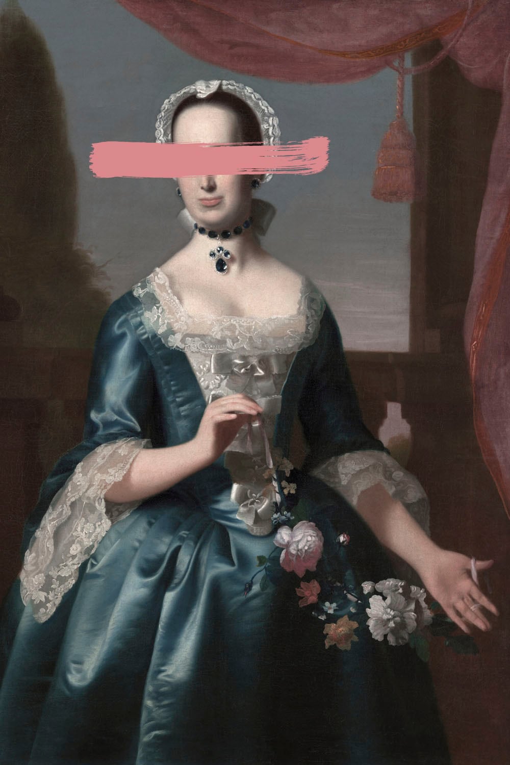 Image of queence Acrylglasbild "Frau mit Farbklecks" Bilder von Frauen Formen Frau Gemälde Historische Persönlichkeiten Kunst Fine Art-Print in Galeriequalität