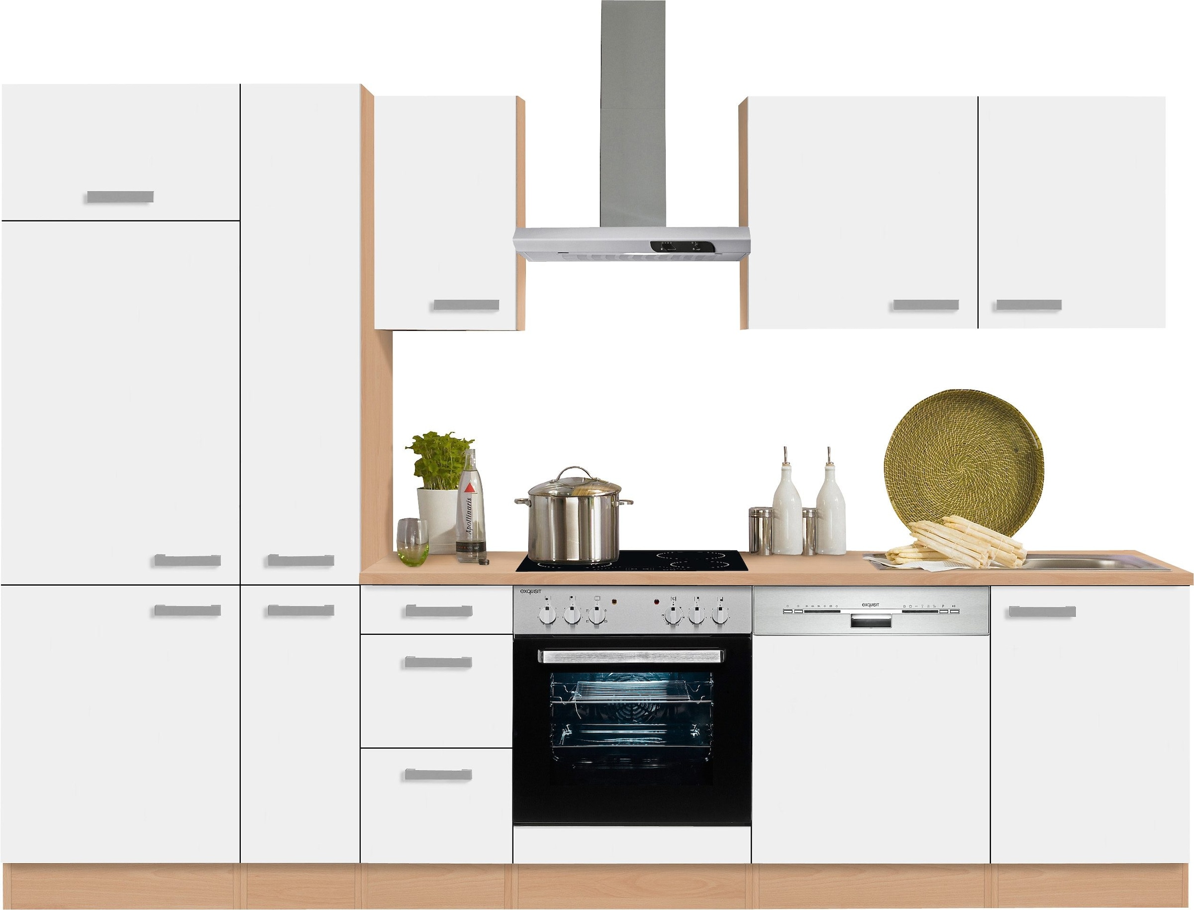 ♕ OPTIFIT Küchenzeile »Odense«, Breite 300 cm mit 28 mm starker  Arbeitsplatte, mit Besteckeinsatz versandkostenfrei auf | Unterschränke