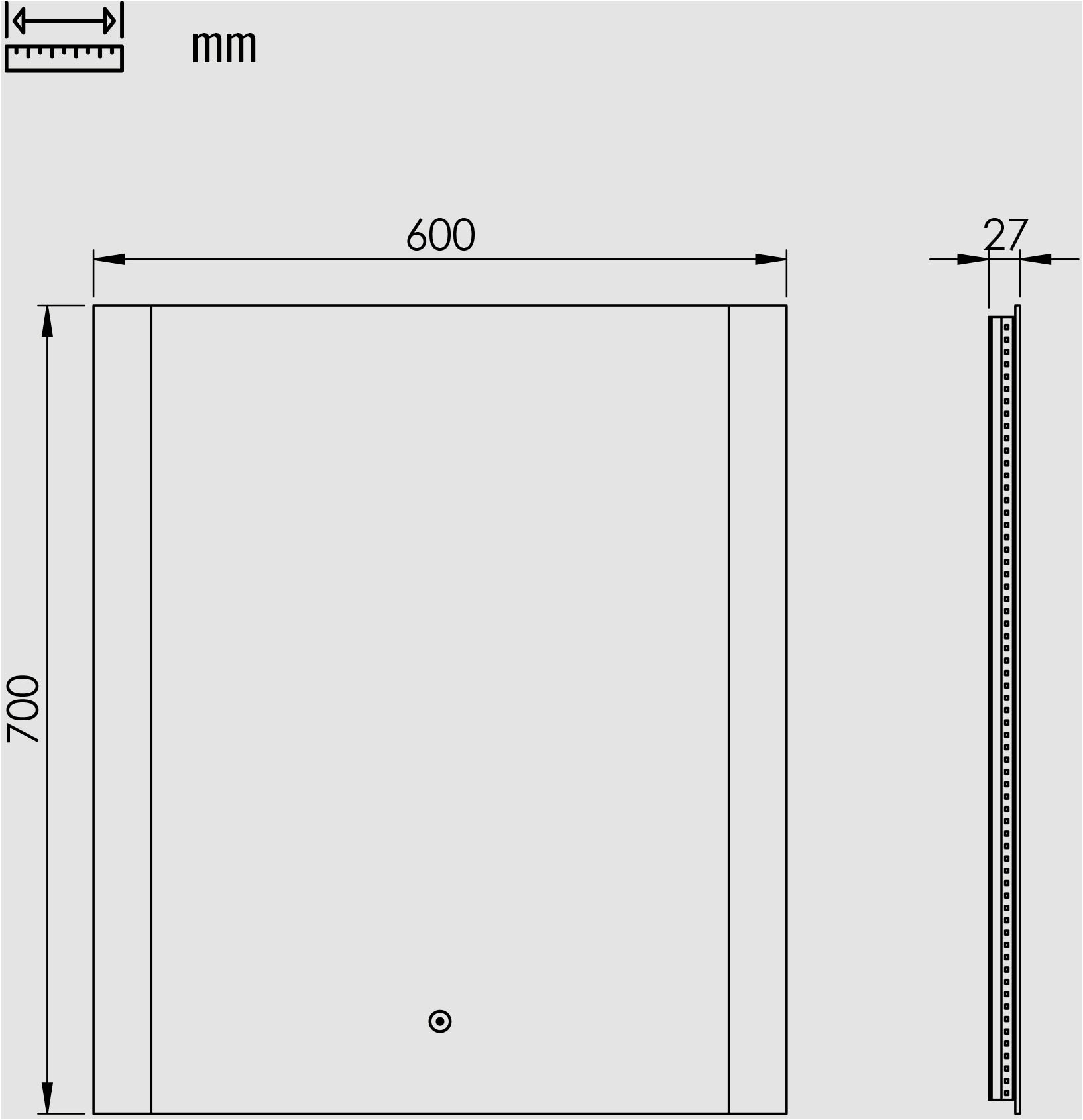 Badspiegel »Vega«, (1 St.), IP44, warmweiss