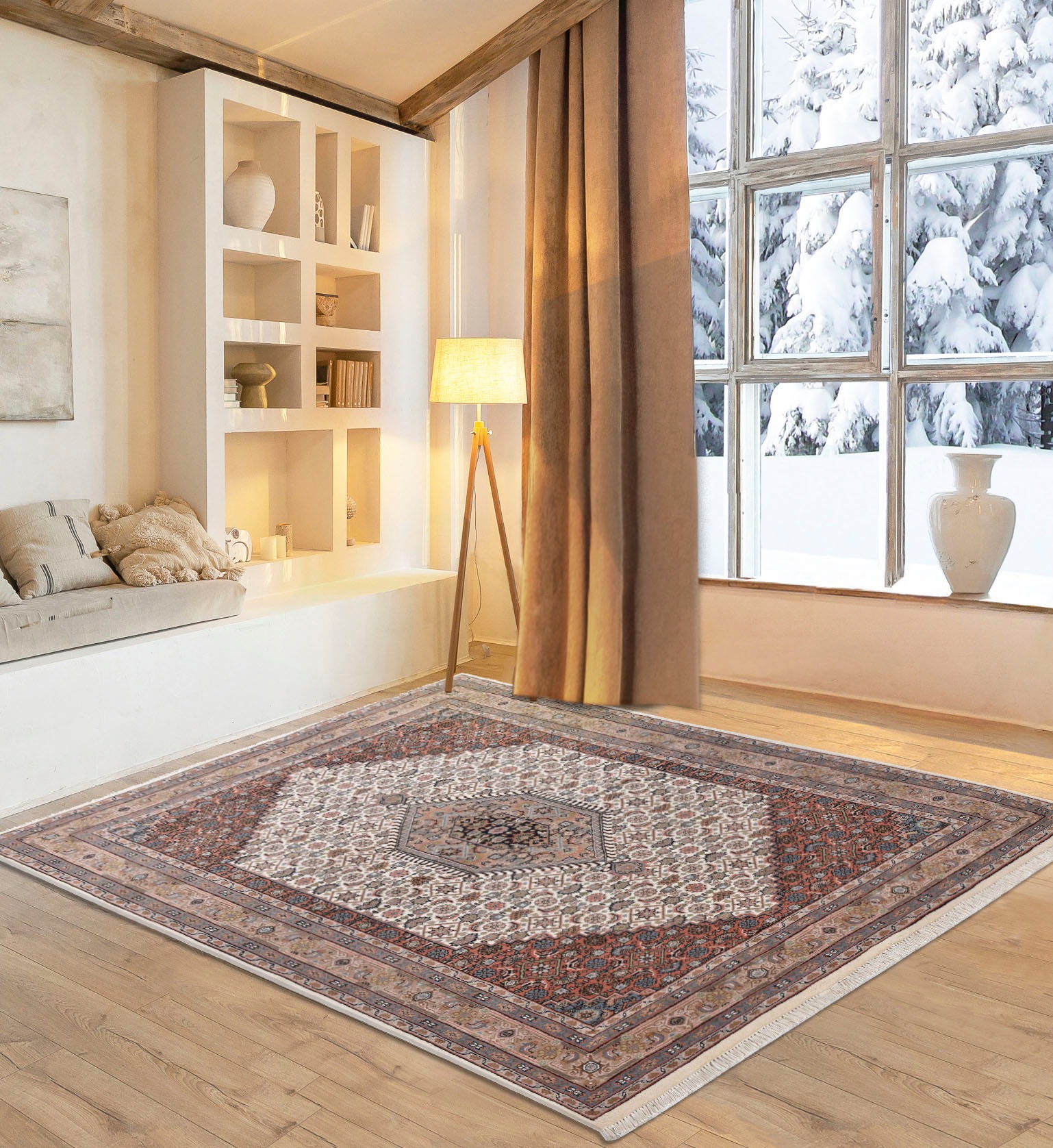 Image of GOODproduct Orientteppich "BB Oriental" rechteckig 12 mm Höhe reine Wolle, handgeknüpft, orientalisches Design, mit Fransen