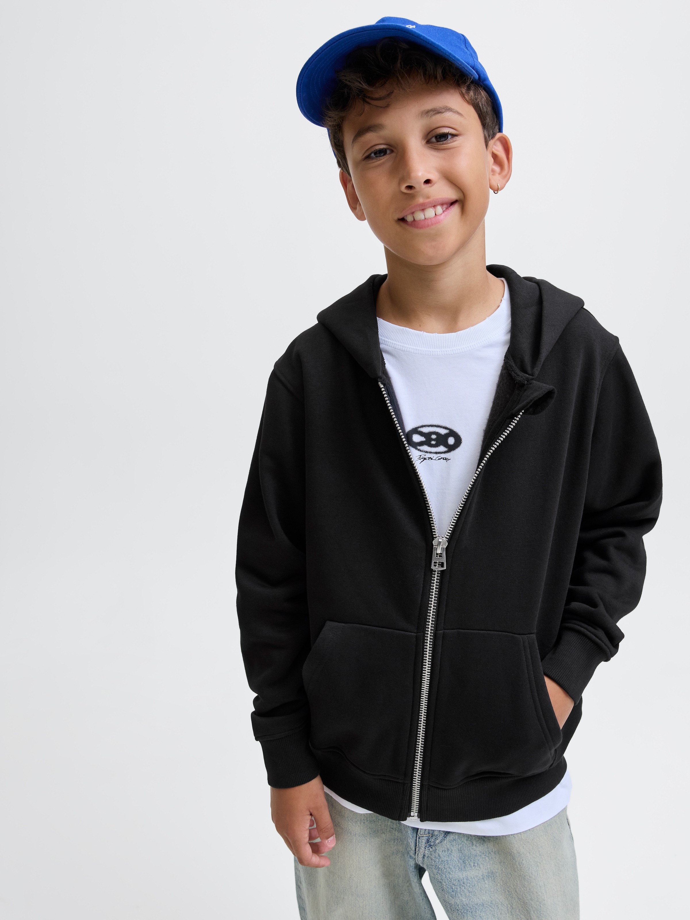 Jack & Jones Junior Sweatjacke »JJEURBAN EDGE SWEAT ZIP HOOD NOOS JNR«