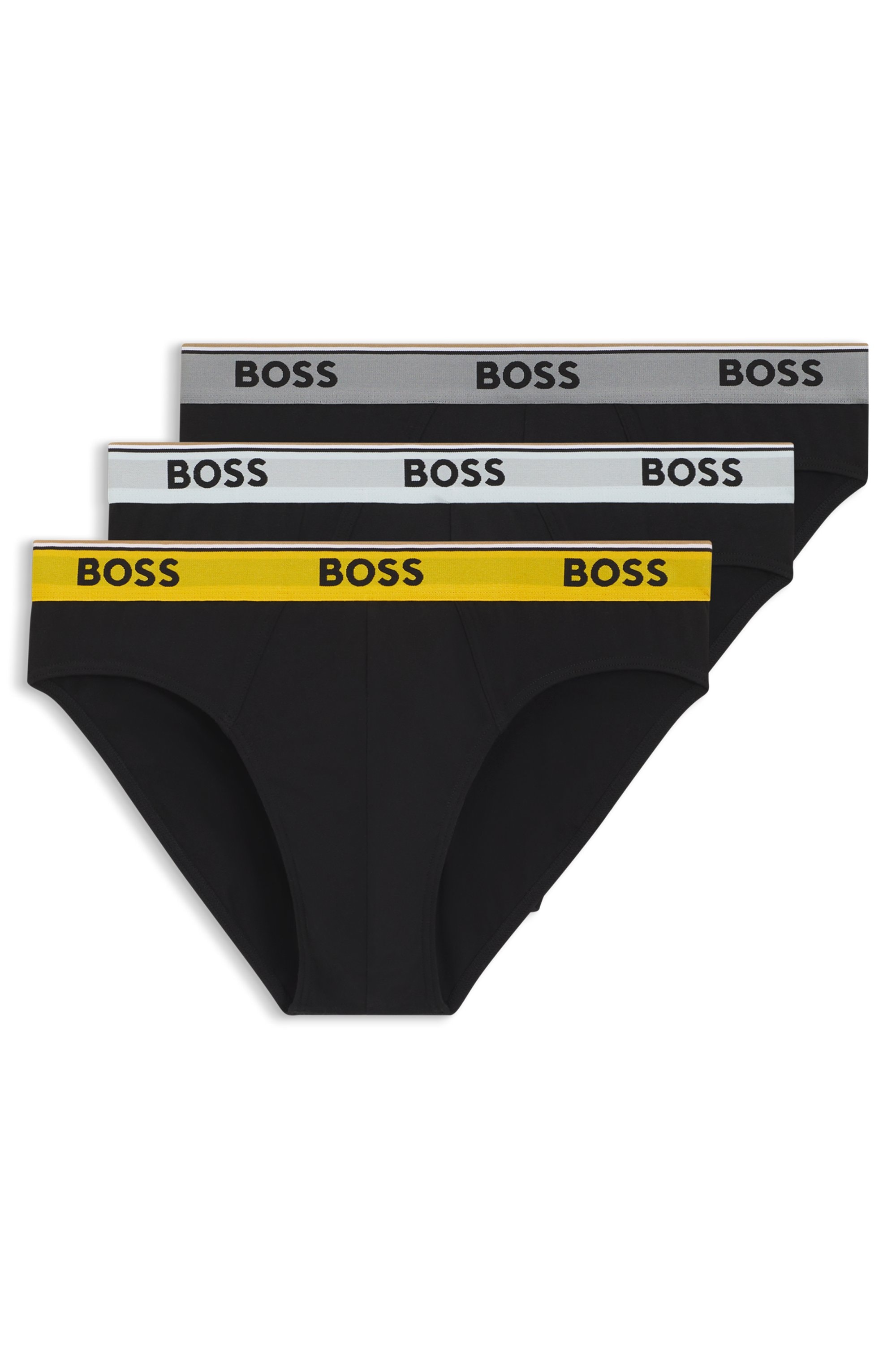 Image of BOSS Slip aus elastischer Baumwolle, mittlere Bundhöhe