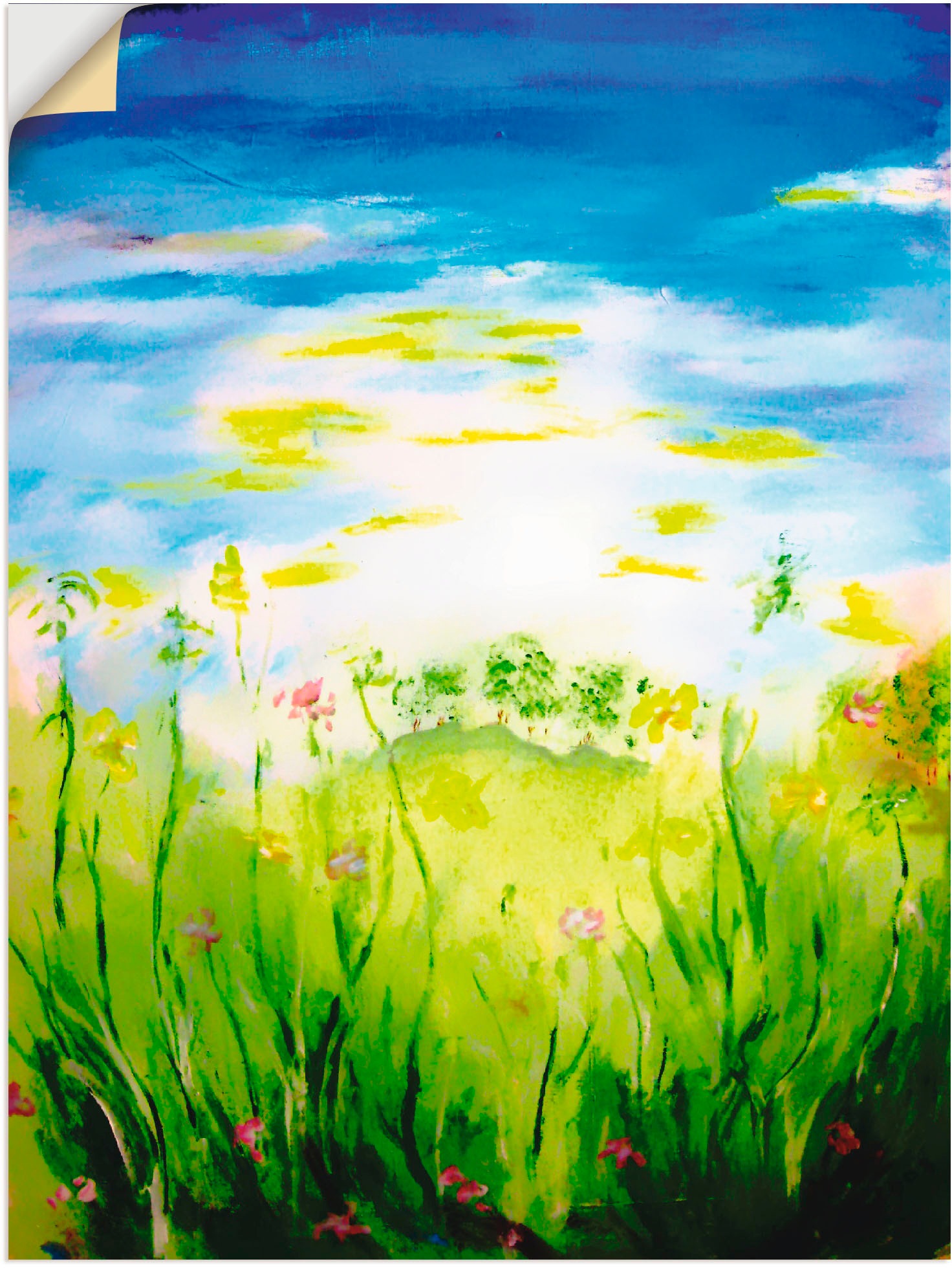 Image of Artland Wandbild »Genius loci«, Blumenwiese, (1 St.), in vielen Grössen & Produktarten -Leinwandbild, Poster, Wandaufkleber / Wandtattoo auch für Badezimmer geeignet bei Ackermann Versand Schweiz