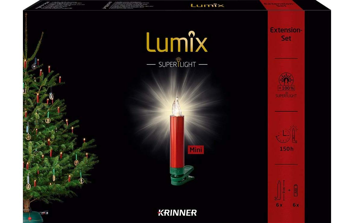 lumix LED-Christbaumkerzen »Lumix LED SuperLight Mini«, 6 St.-flammig