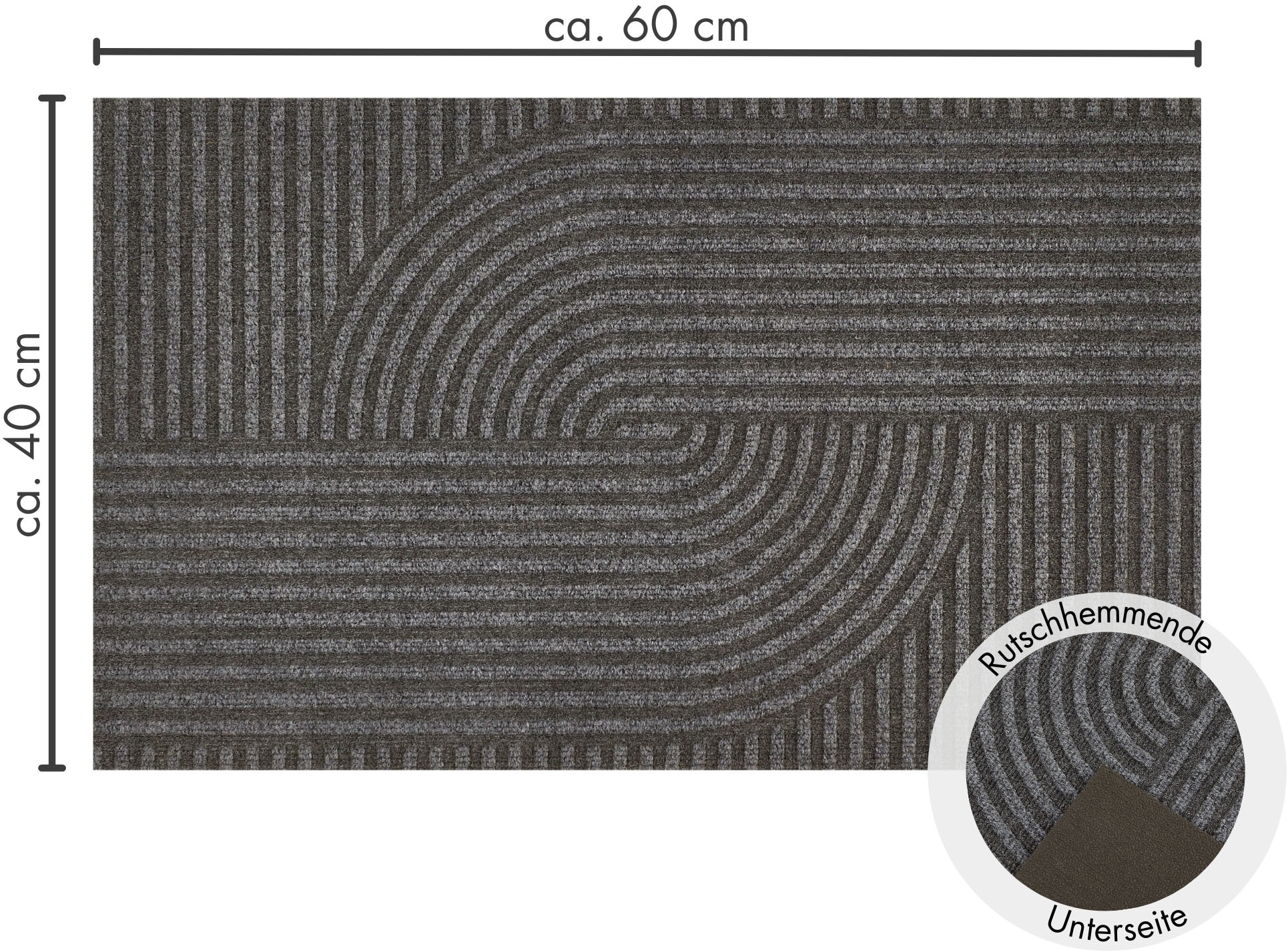 Andiamo Tapis de sol »Yukon« Rectangulaire 6 mm Höhe Schmutzfangmatte, modernes Design, robust, waschbar, rutschhemmend