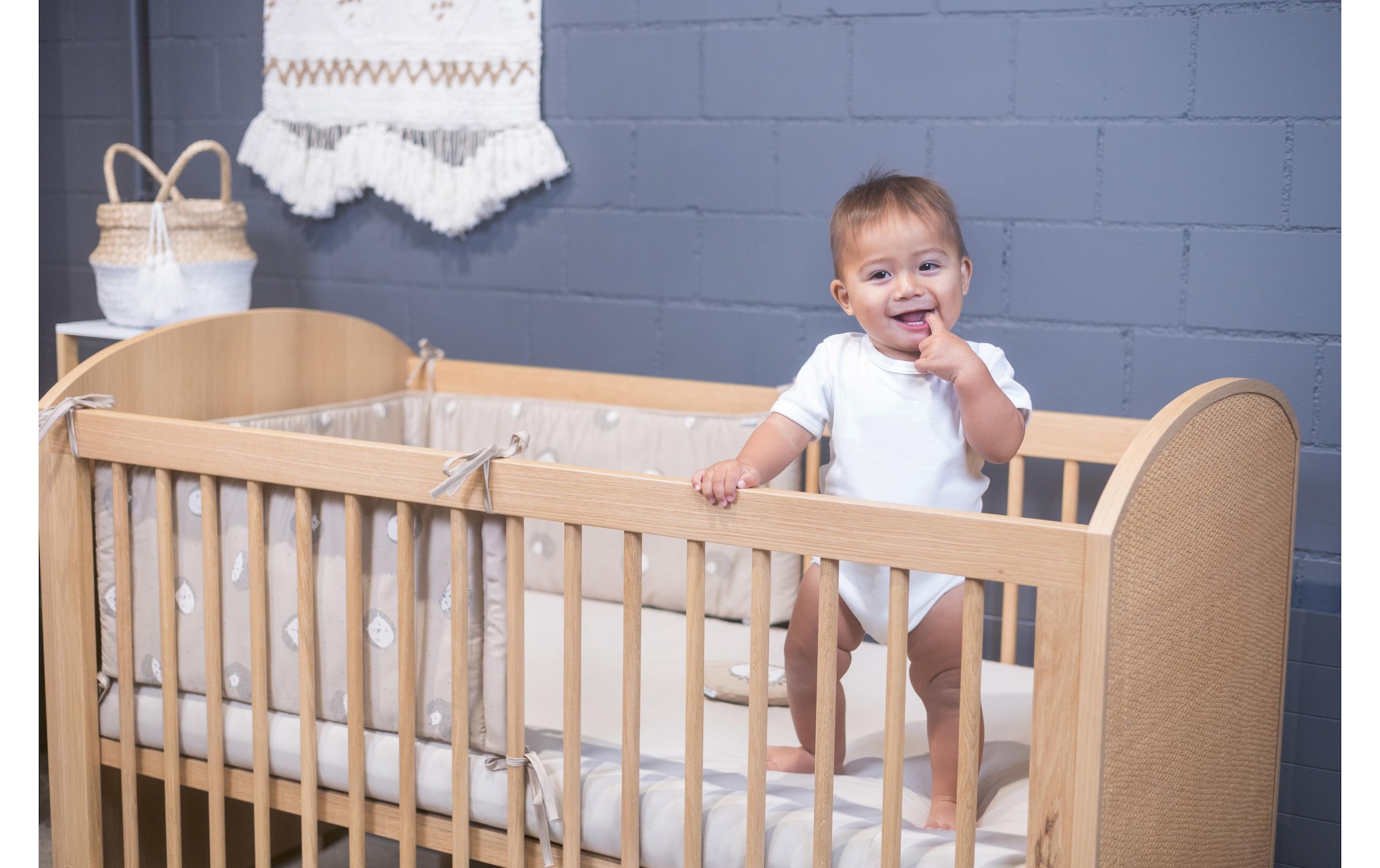 ZEWI bébé-jou Bettnestchen »Satin Little Henry 210 cm«, (1 tlg.)