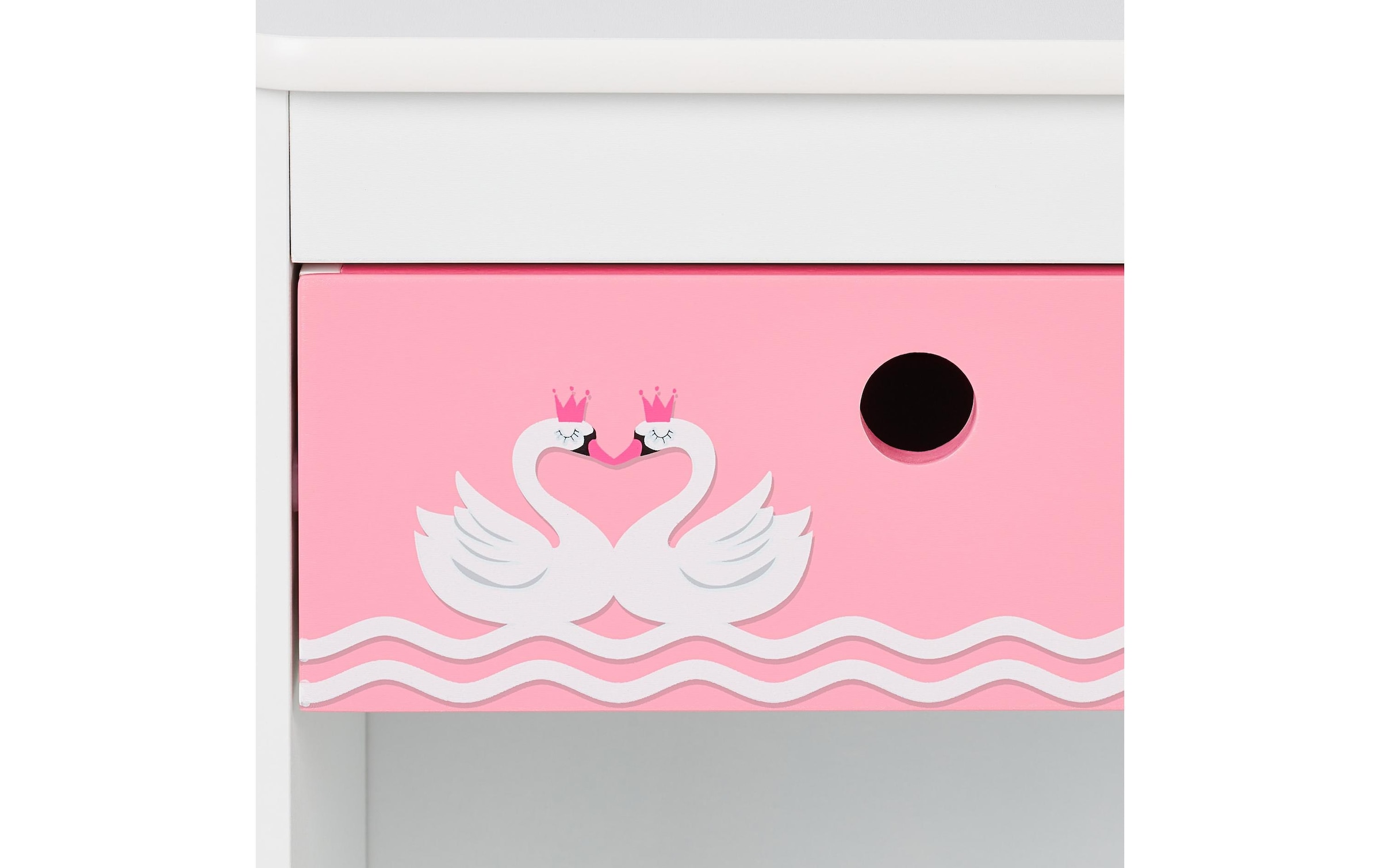 relaxdays Nachttisch »für Kinder Schwan 32 x 41 cm«