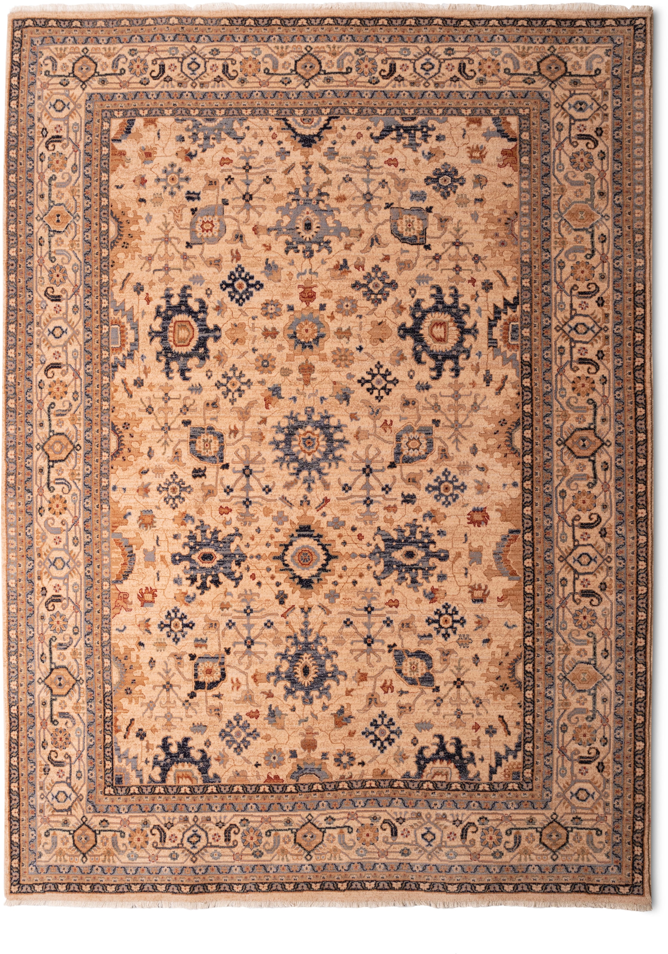 THEKO Wollteppich »Saharna 7521«, rechteckig, 12 mm Höhe, reine Wolle, Orient-Optik, mit Fransen