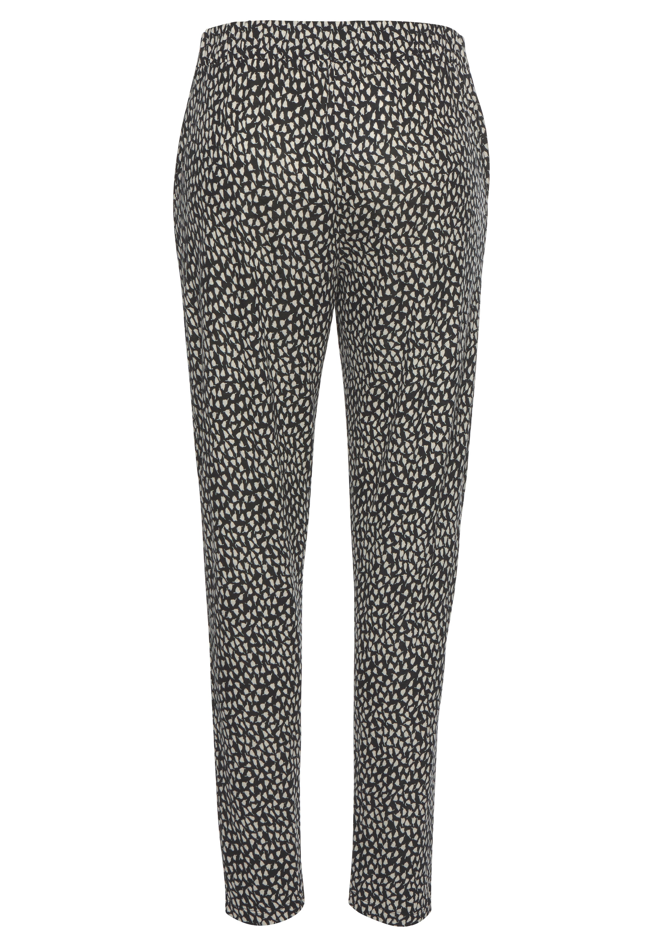 s.Oliver Pantalon de plage  mit Blumendruck und Taschen, leichte Jerseyhose