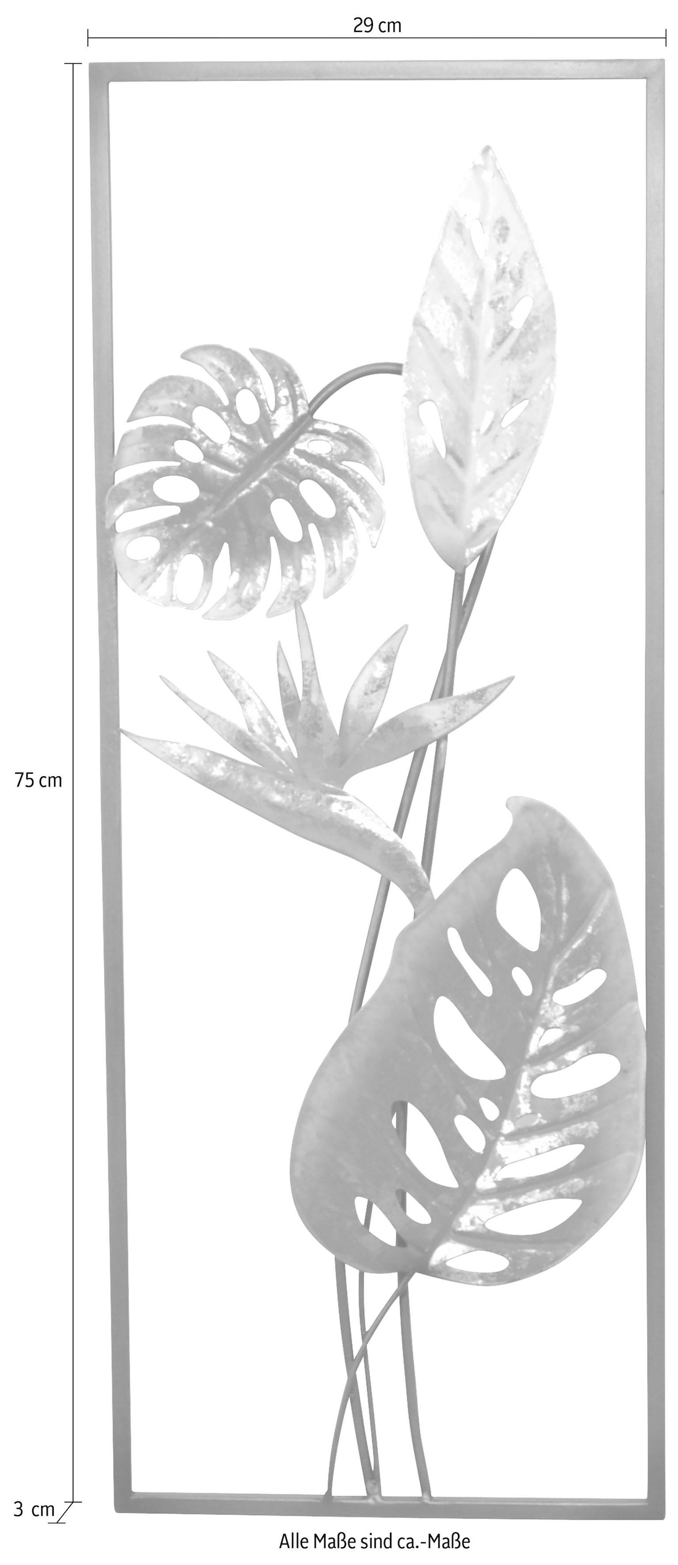 Blätter ♕ versandkostenfrei »Strelizien«, Metall, HOFMANN AND aus Wanddekoration Wanddekoobjekt LIVING auf MORE Motiv