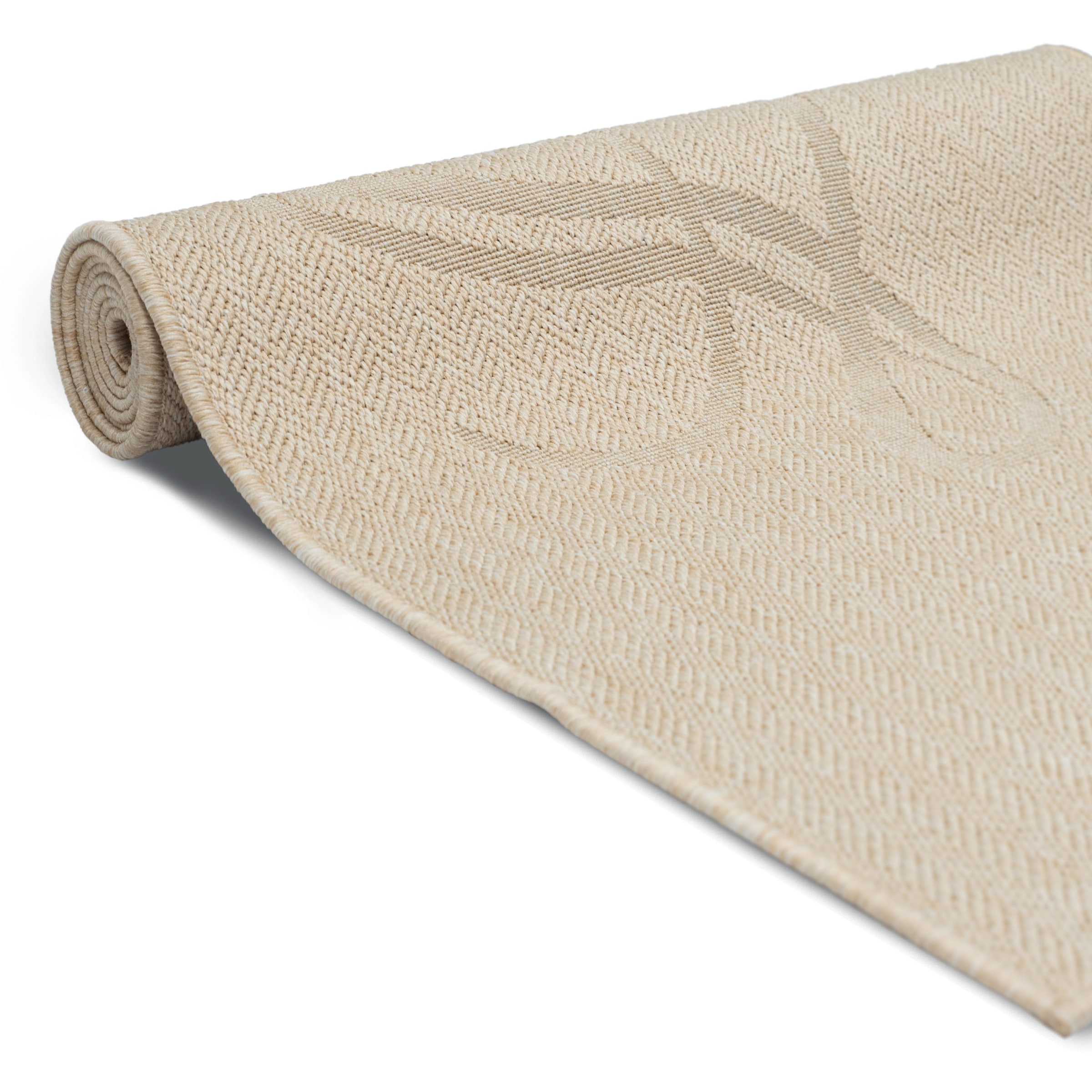 GOODproduct Läufer »Lieblingsplatz, mit Schriftzug, In- und Outdoor geeignet« rechteckig 5 mm Höhe Wetterfest, UV-beständig, Küchenläufer, Camping, Balkon