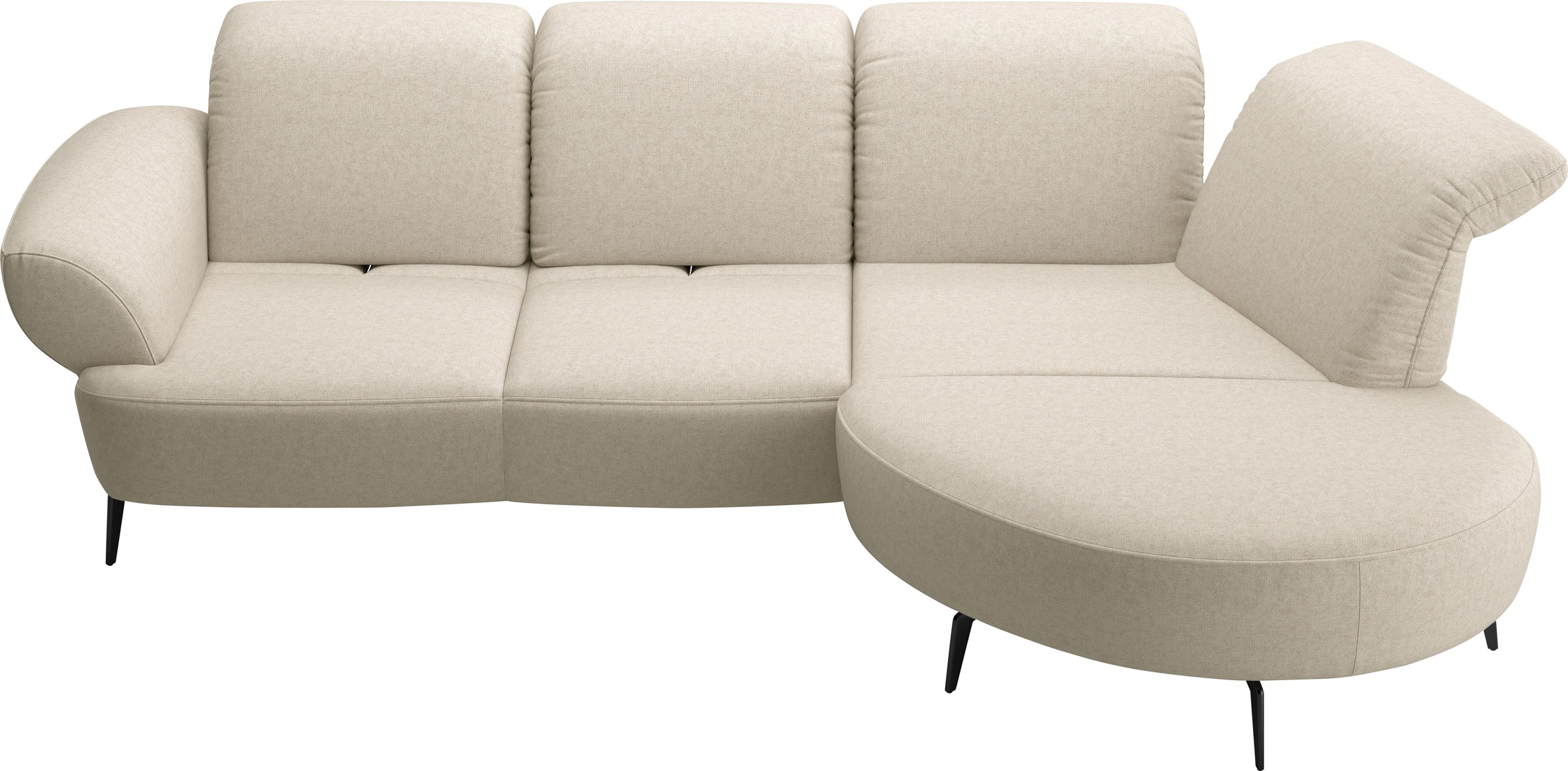 sit&more Ecksofa »Dance, L-Form, inkl. Sitztiefenverstellung«, inkl. Click&Seat, optional mit Kopfteilverstellung