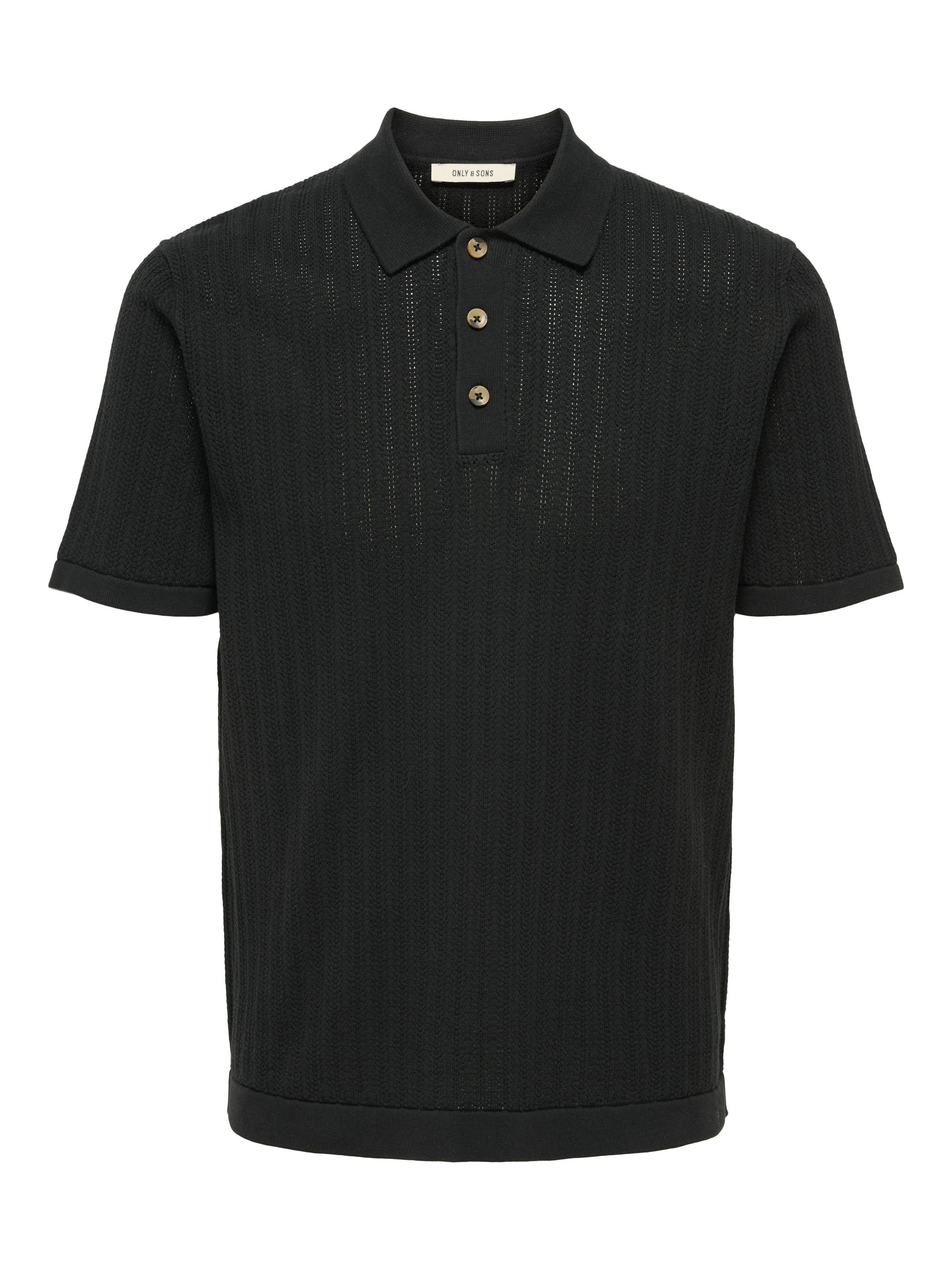 Image of ONLY & SONS Polokragenpullover "ONSMOON REG 12 SS POLO KNIT NOOS"